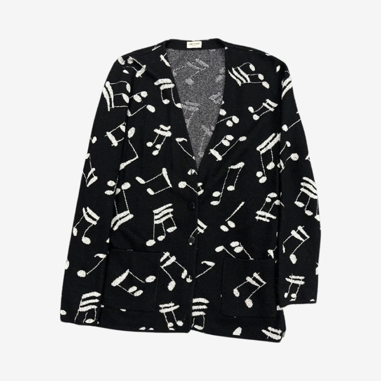 Saint Laurent Paris Mohair Music Note Cardigan – FyouGrails