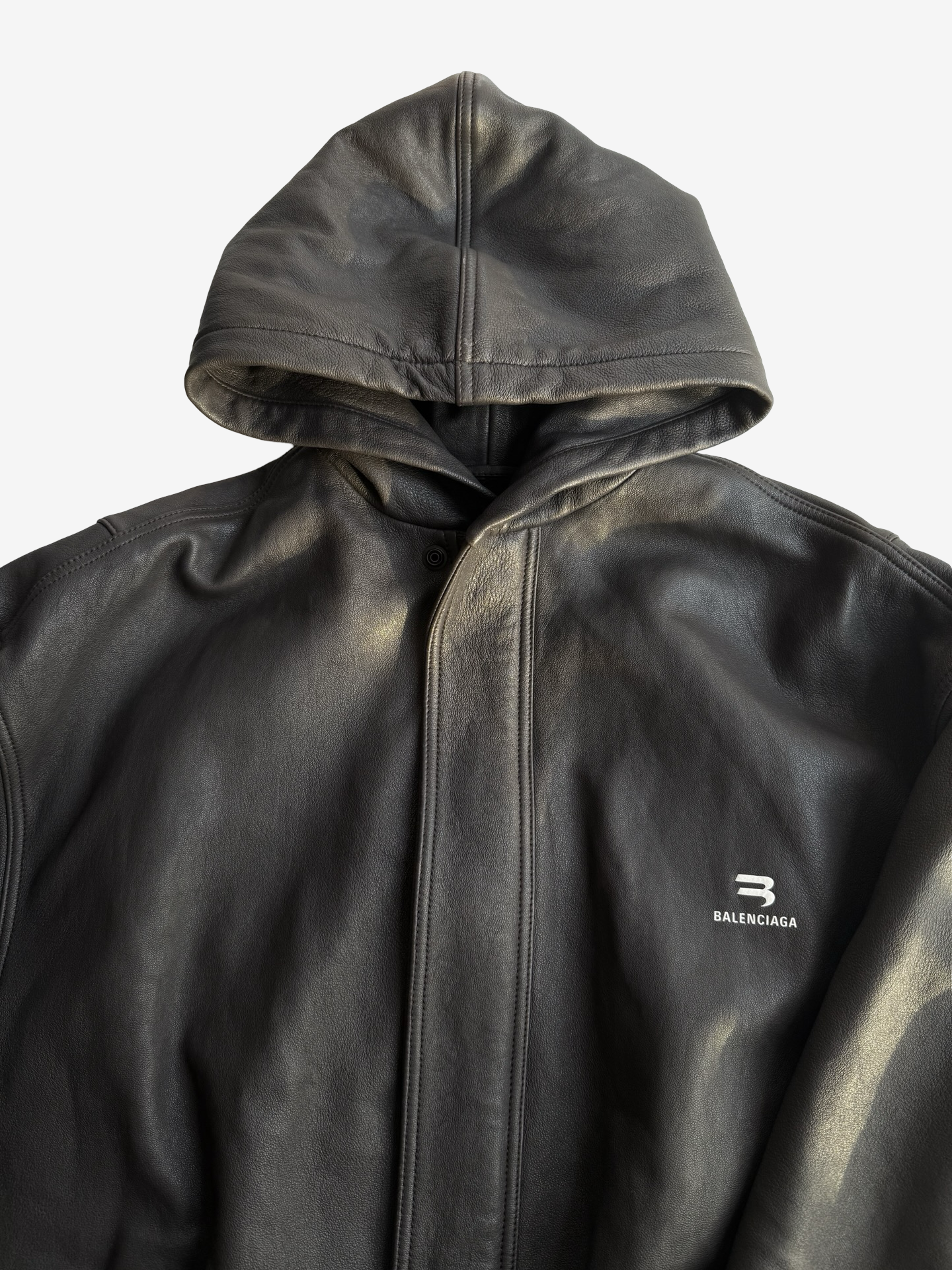 Balenciaga Taxi Hoodie Leather Bomber