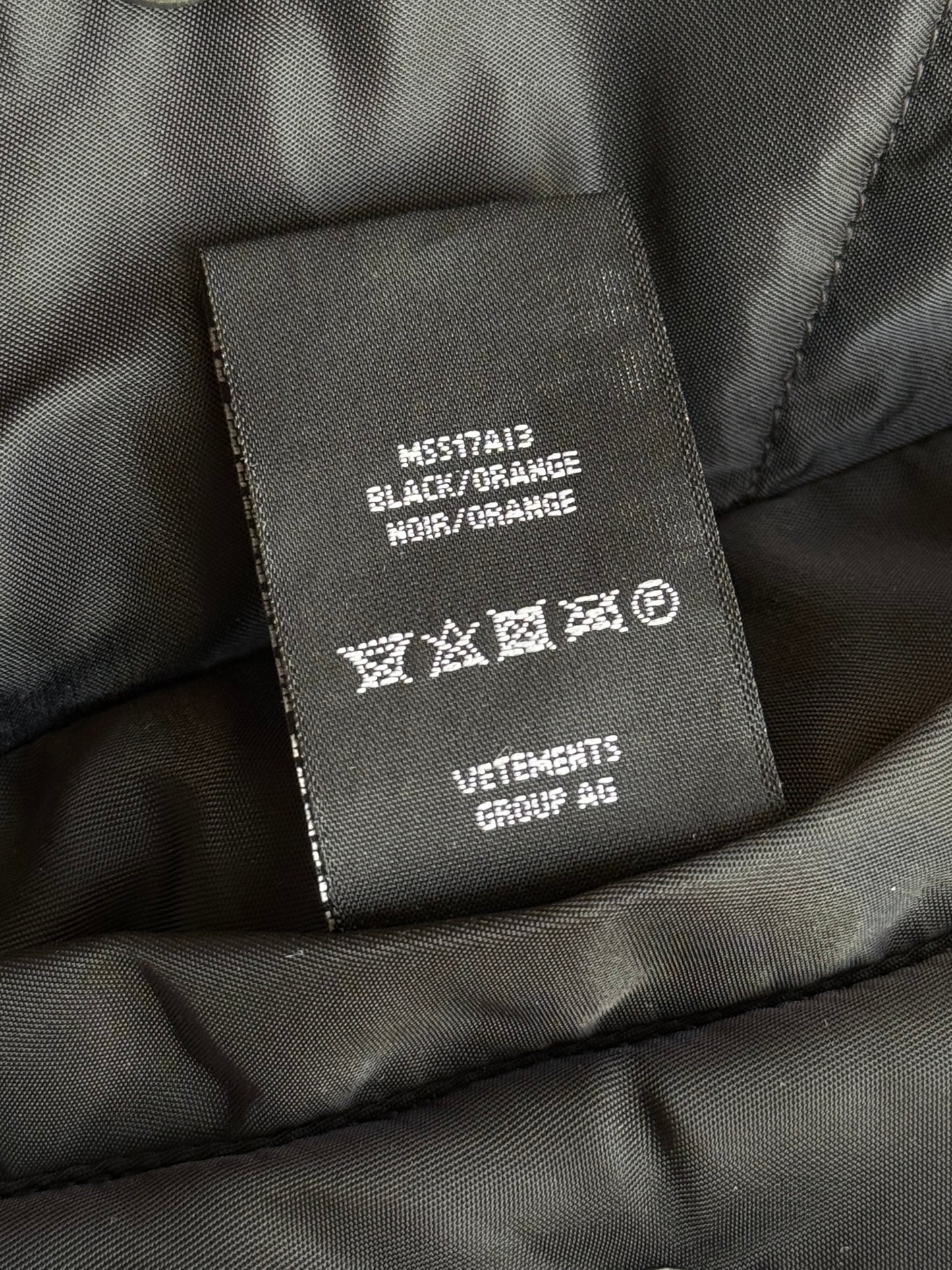 Vetements SS17 Reversible Black USA Flag Bomber Sz.S