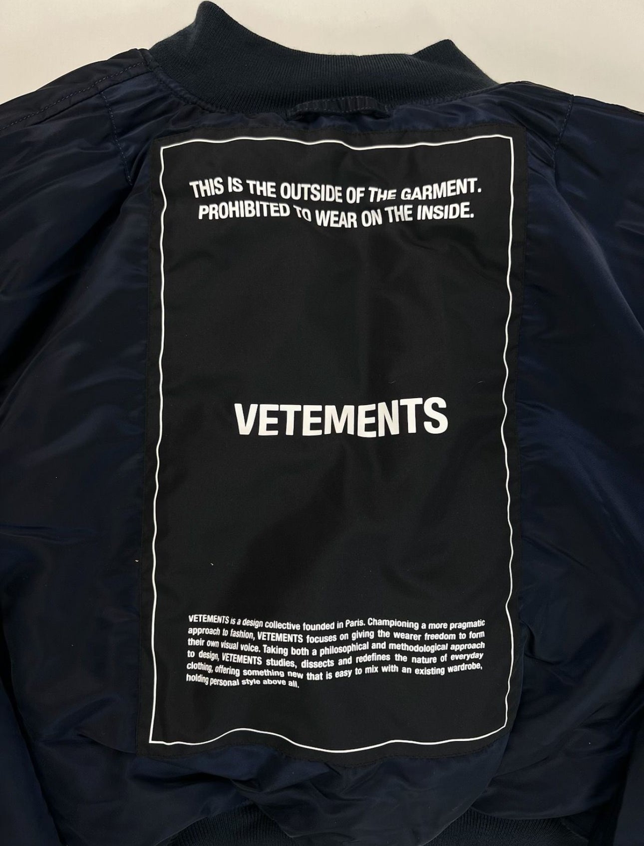 Vetements x Alpha Industrie Big Patch Bomber reversible