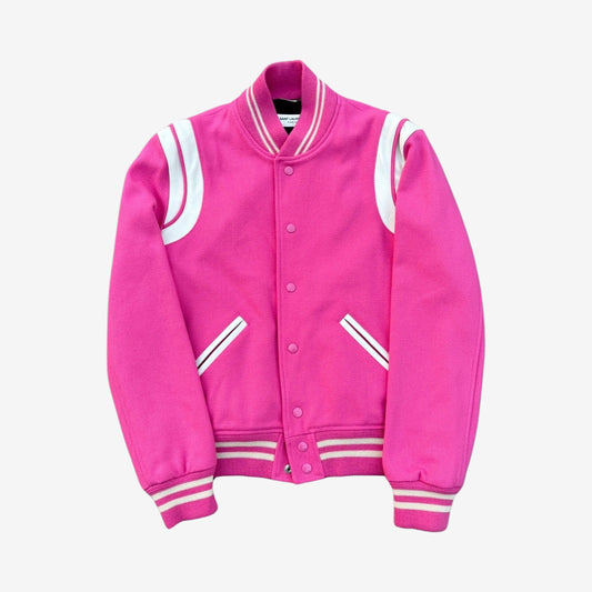 Saint Laurent Paris SS16 Pink Teddy Jacket