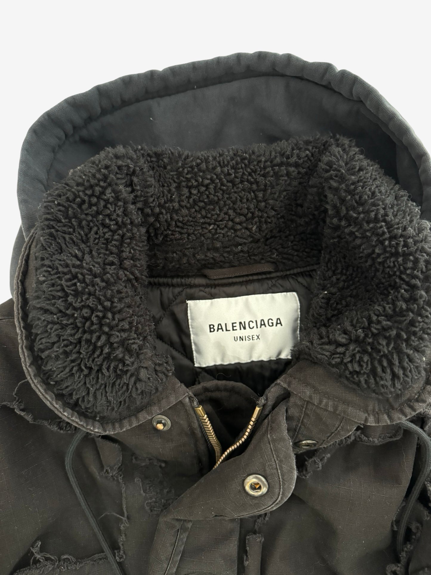 Balenciaga Black Destroyed Unity Bomber