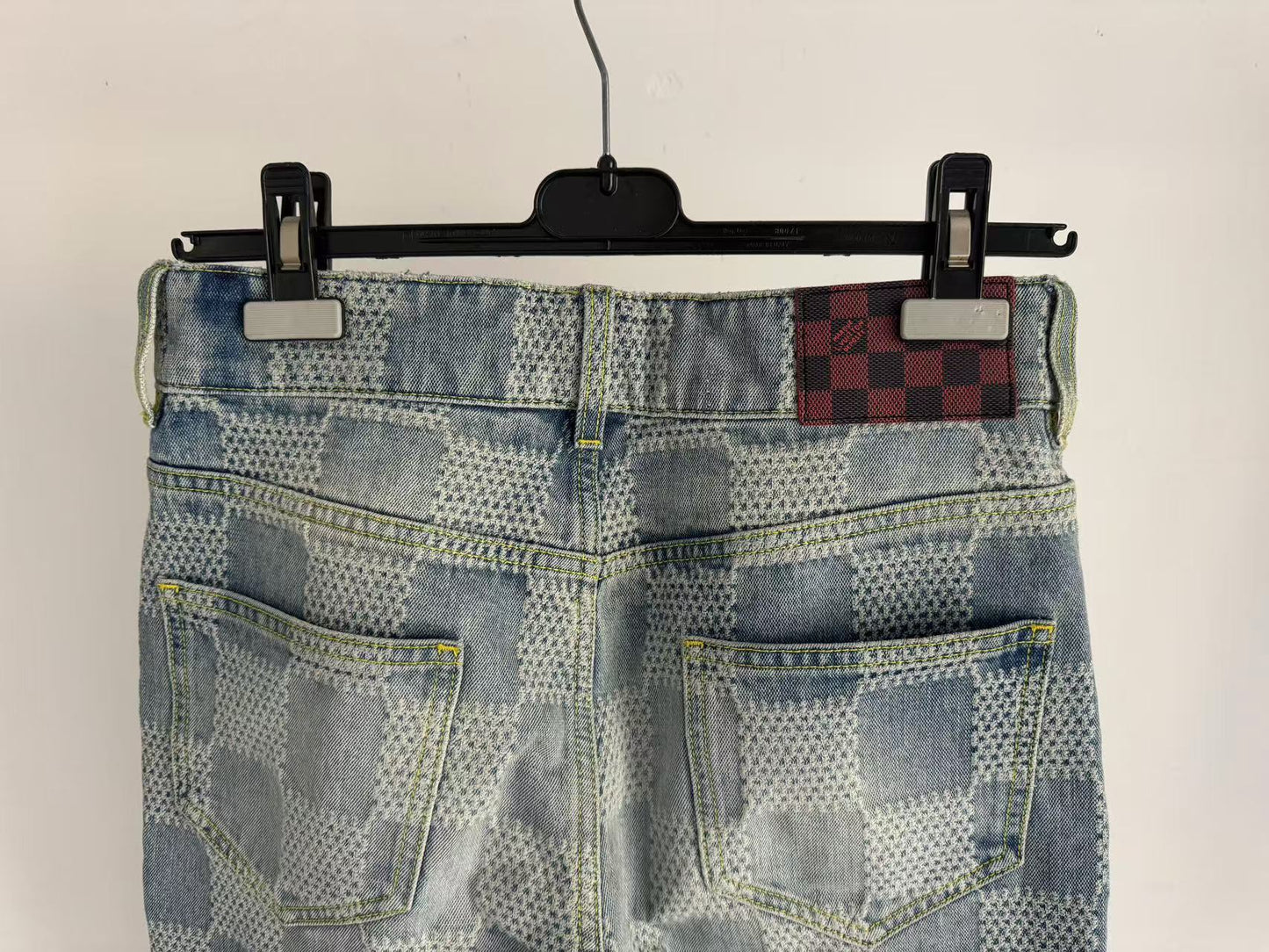 Louis Vuitton Damier Pattern Flared Denim Sz.31