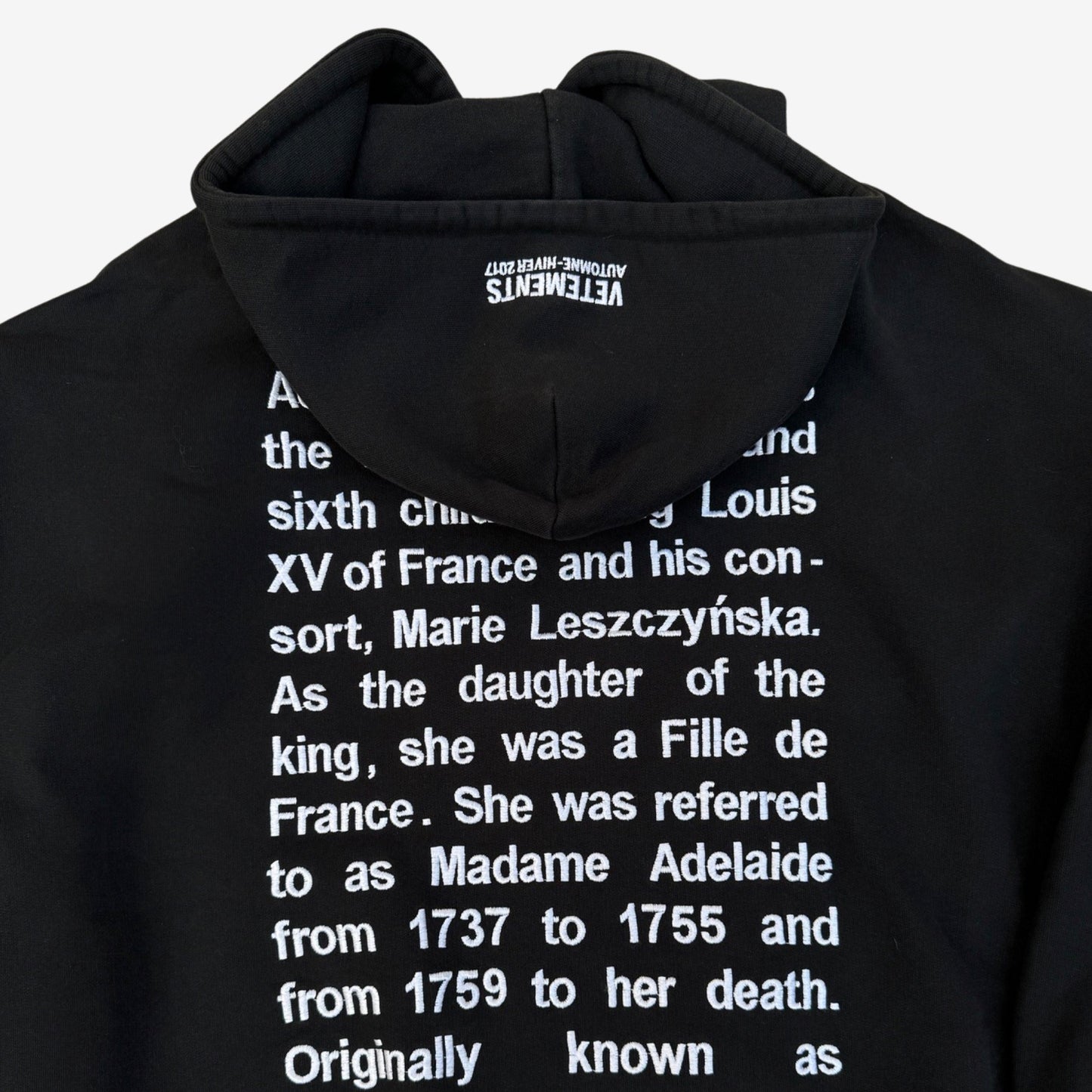 Vetements AW16 1of50 Adelaide Definition Hoodie