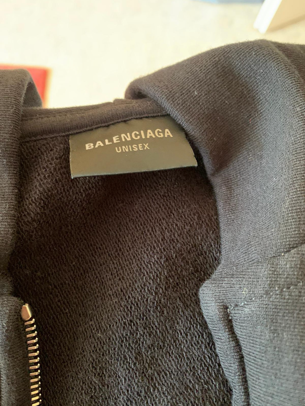 Balenciaga AW22 Size Sticker Zip Hoodie