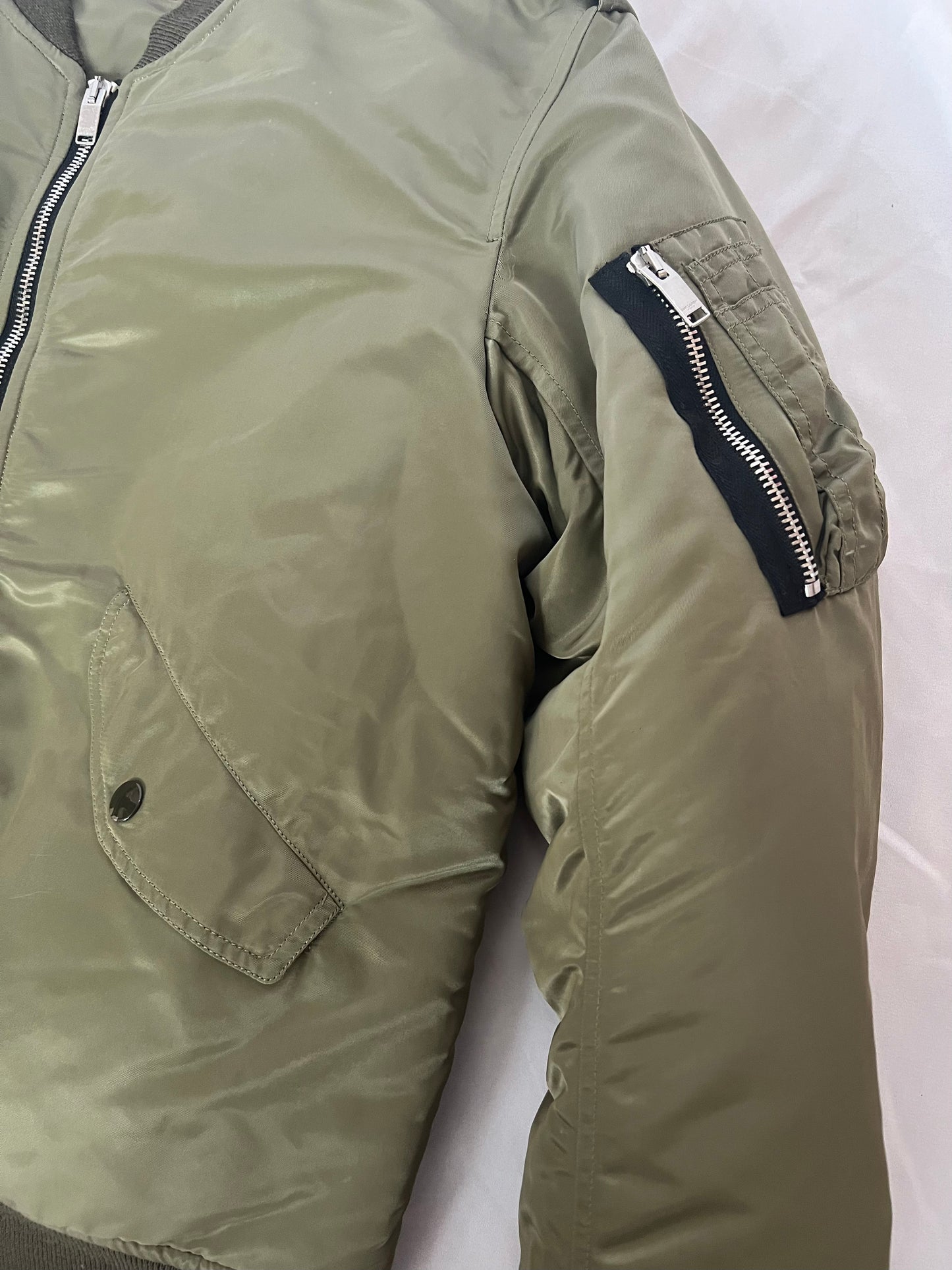  Saint Laurent Paris Khaki Green MA-1 Bomber Blouson Fall Winter 2015