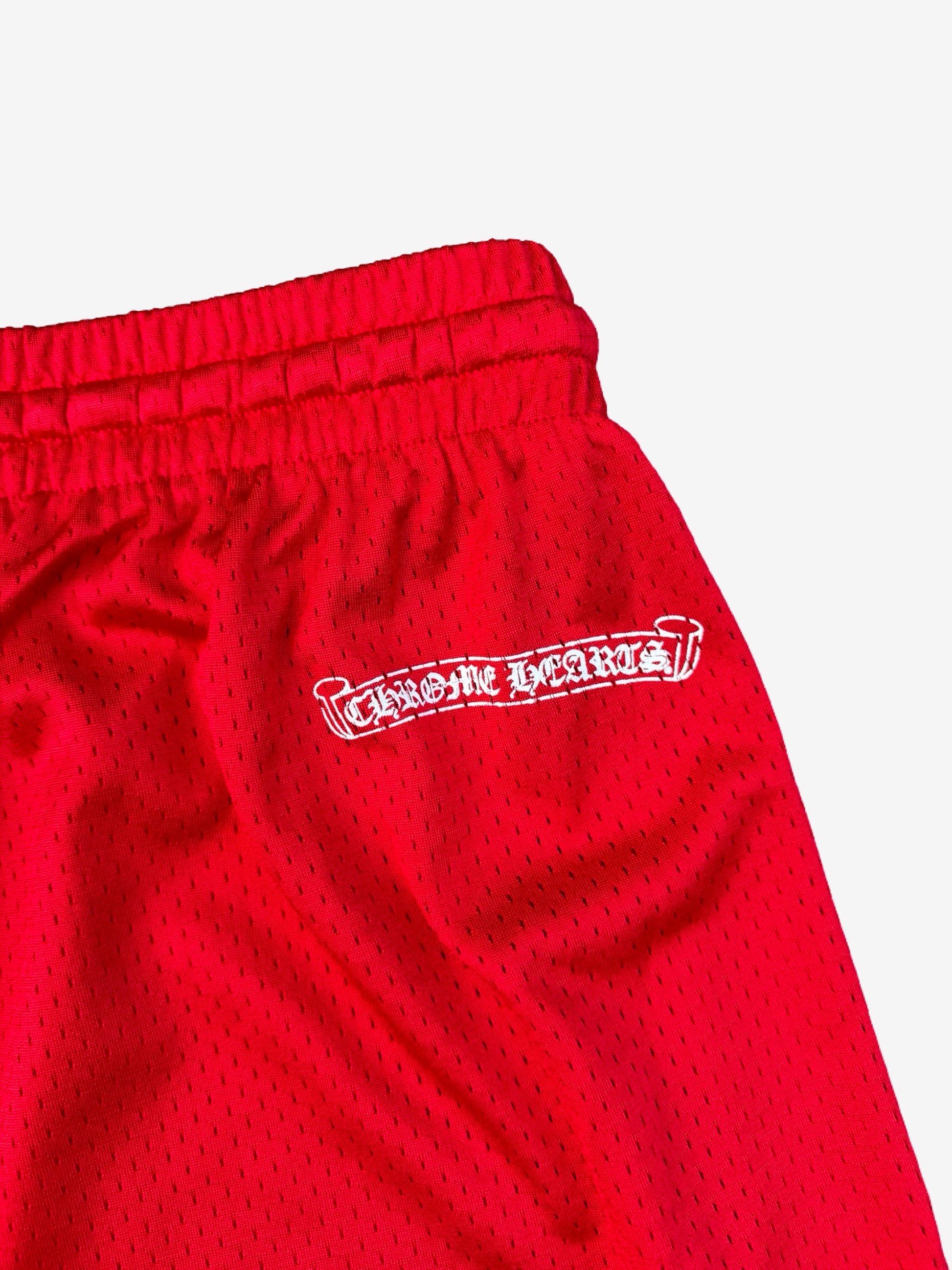 Chrome Hearts Red Team CNY Exclusive Mesh Shorts