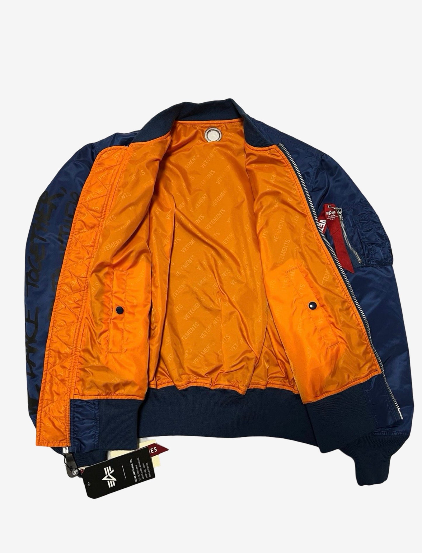 Vetements x Alpha Industrie Reversible Blue Fist Bomber