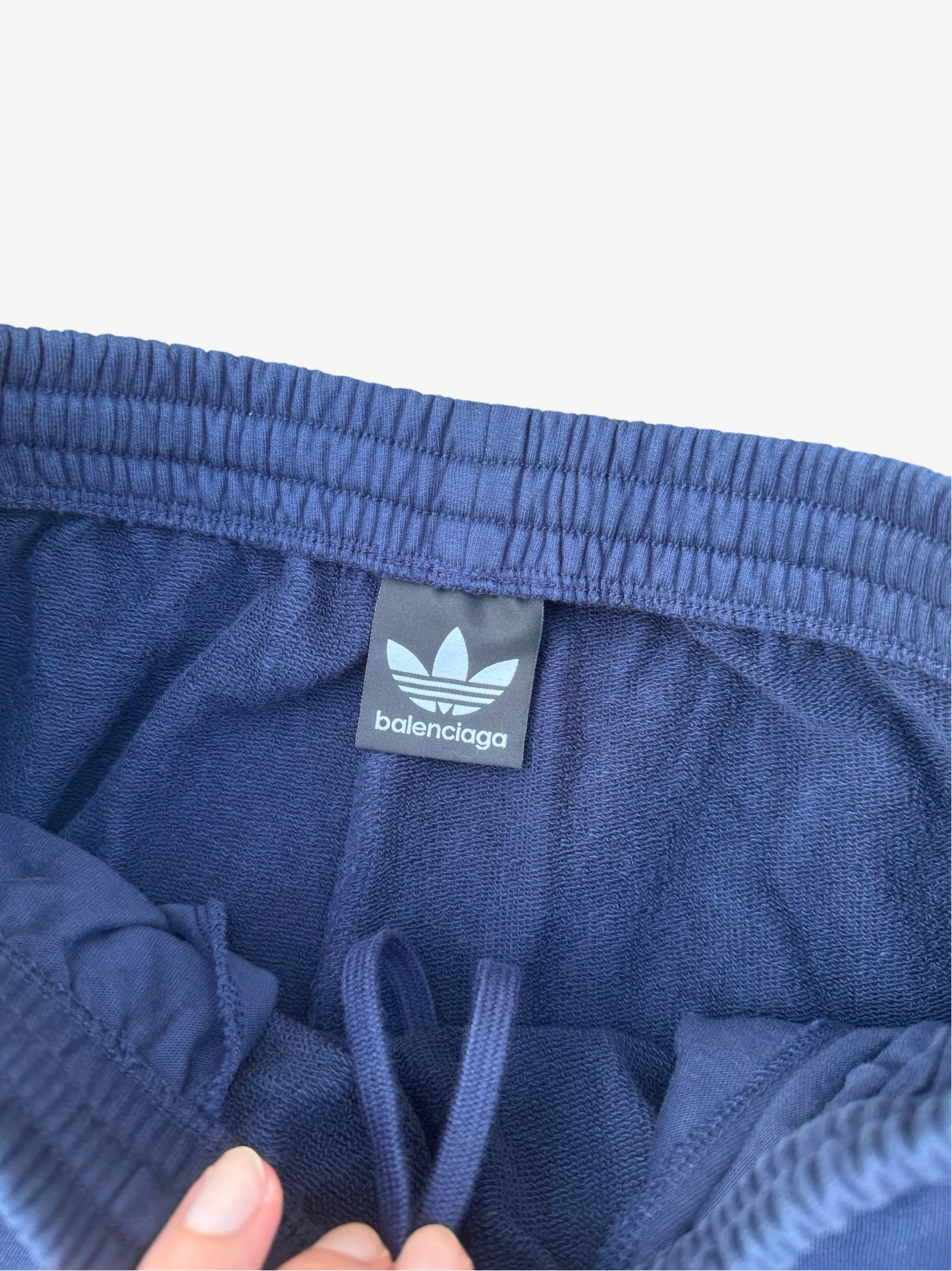 Balenciaga Adidas navy Oversized Cotton Sweatpants