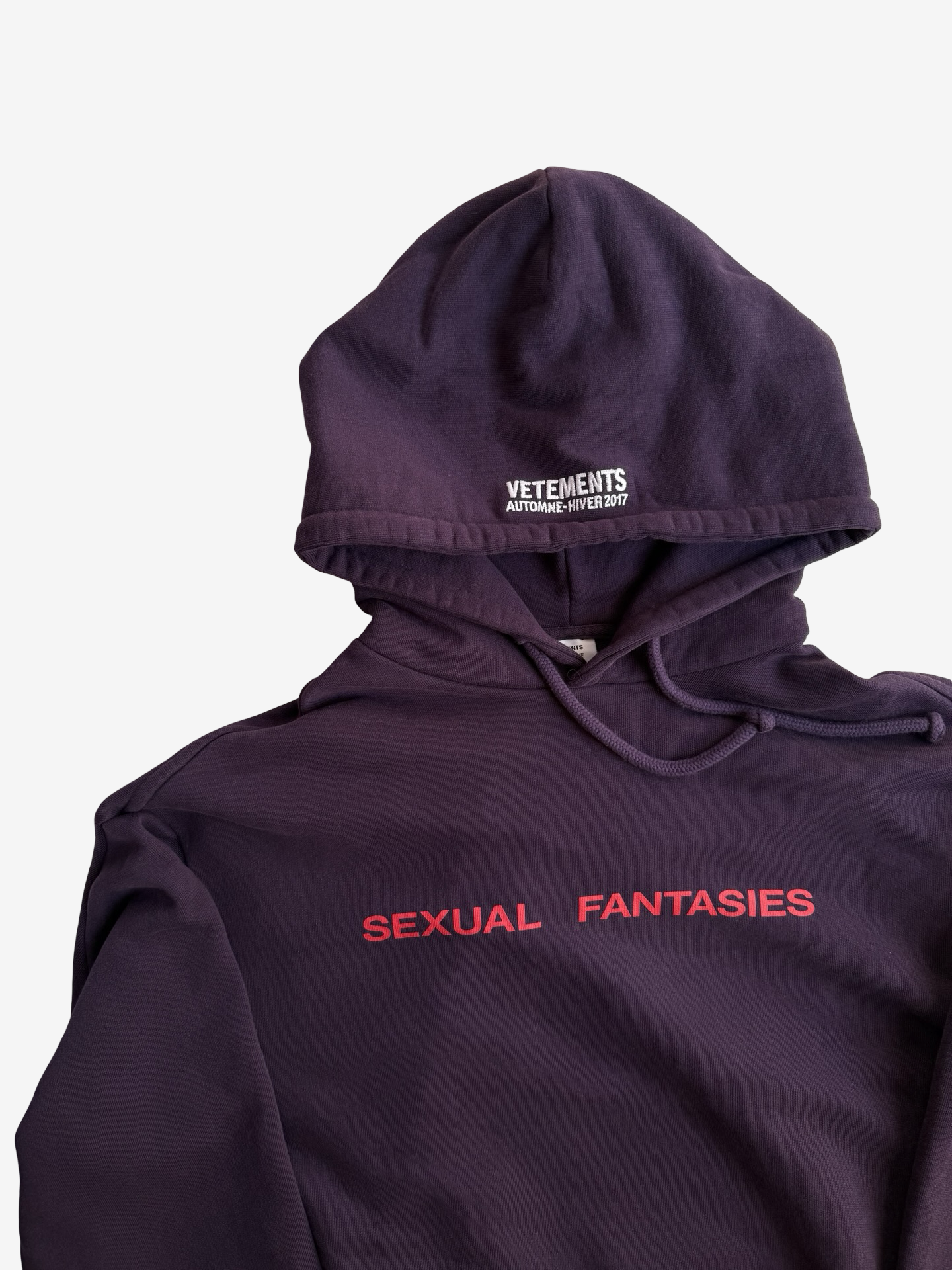 Vetements AW16 Sexual Fantasies Hoodie Homme Version Sz. S