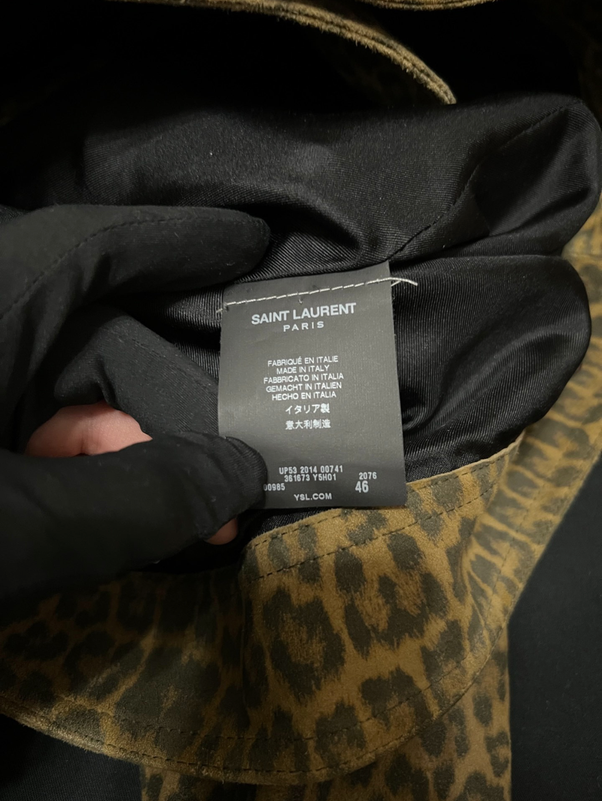 saint laurent slp 15ss sheepskin leather jacket