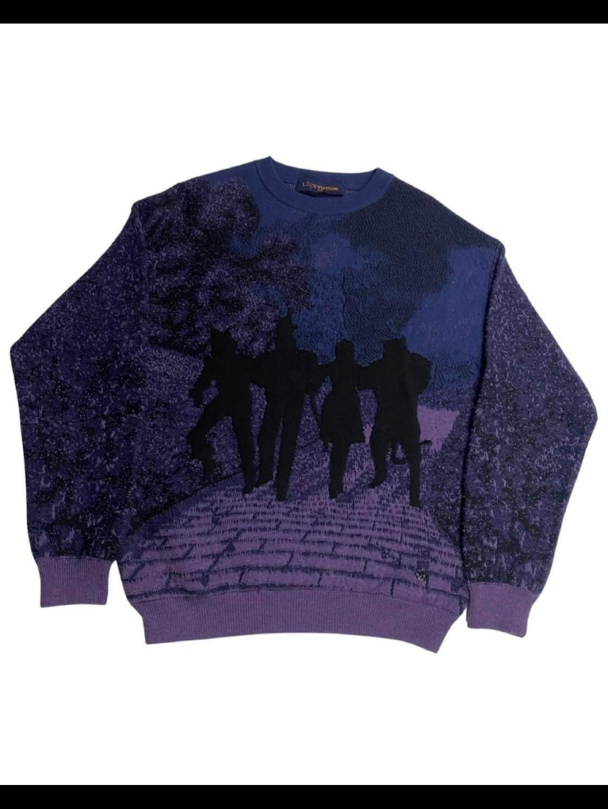 LV SS19 RUNWAY BRICK ROAD SWEATER IN PURPLE