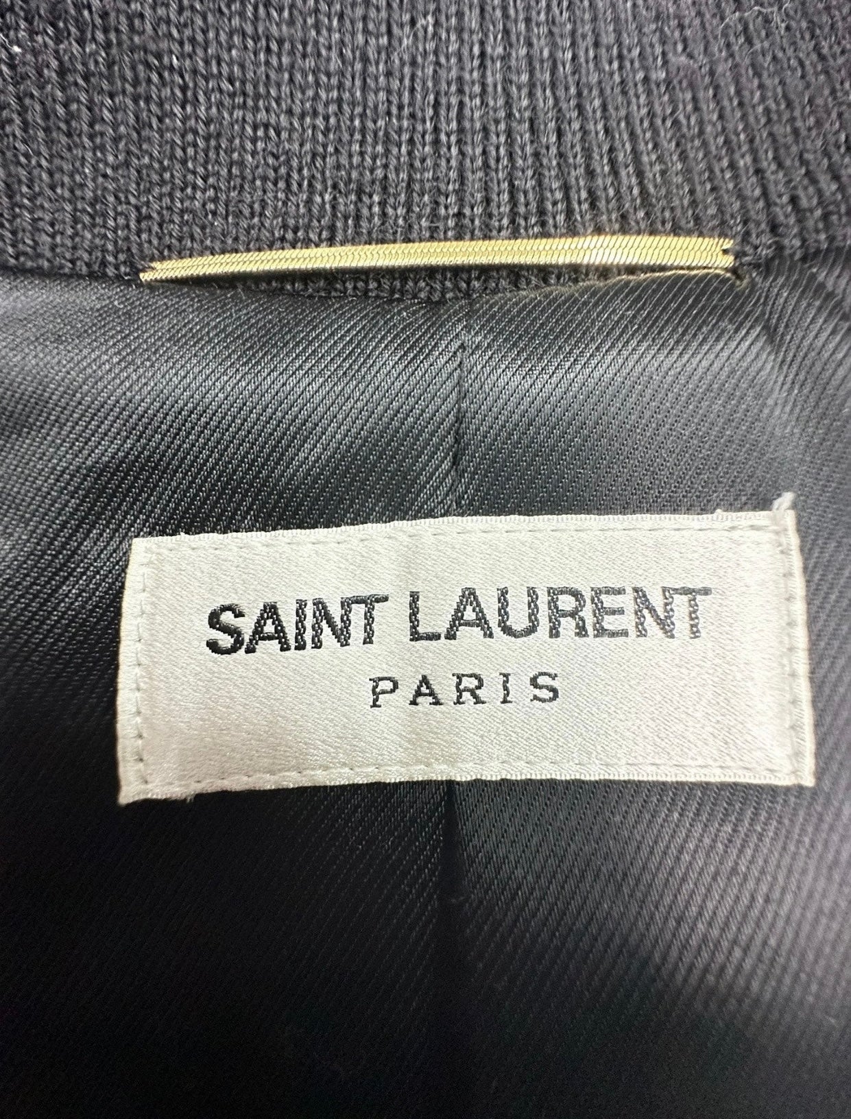 Saint Laurent Paris Logo Teddy Black