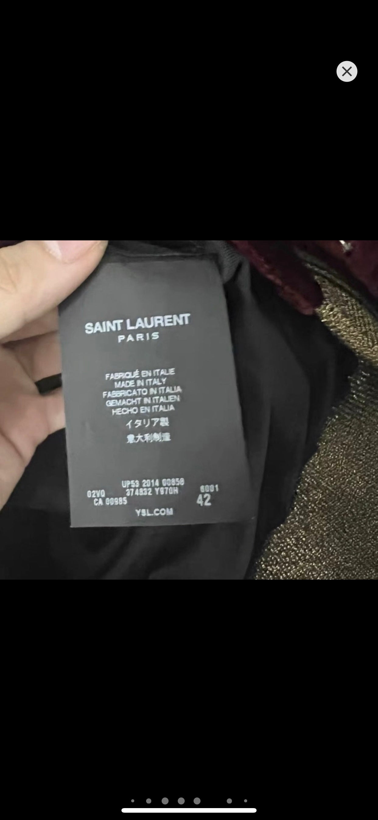 Saint Laurent Paris SS15 Star Velvet Jacket