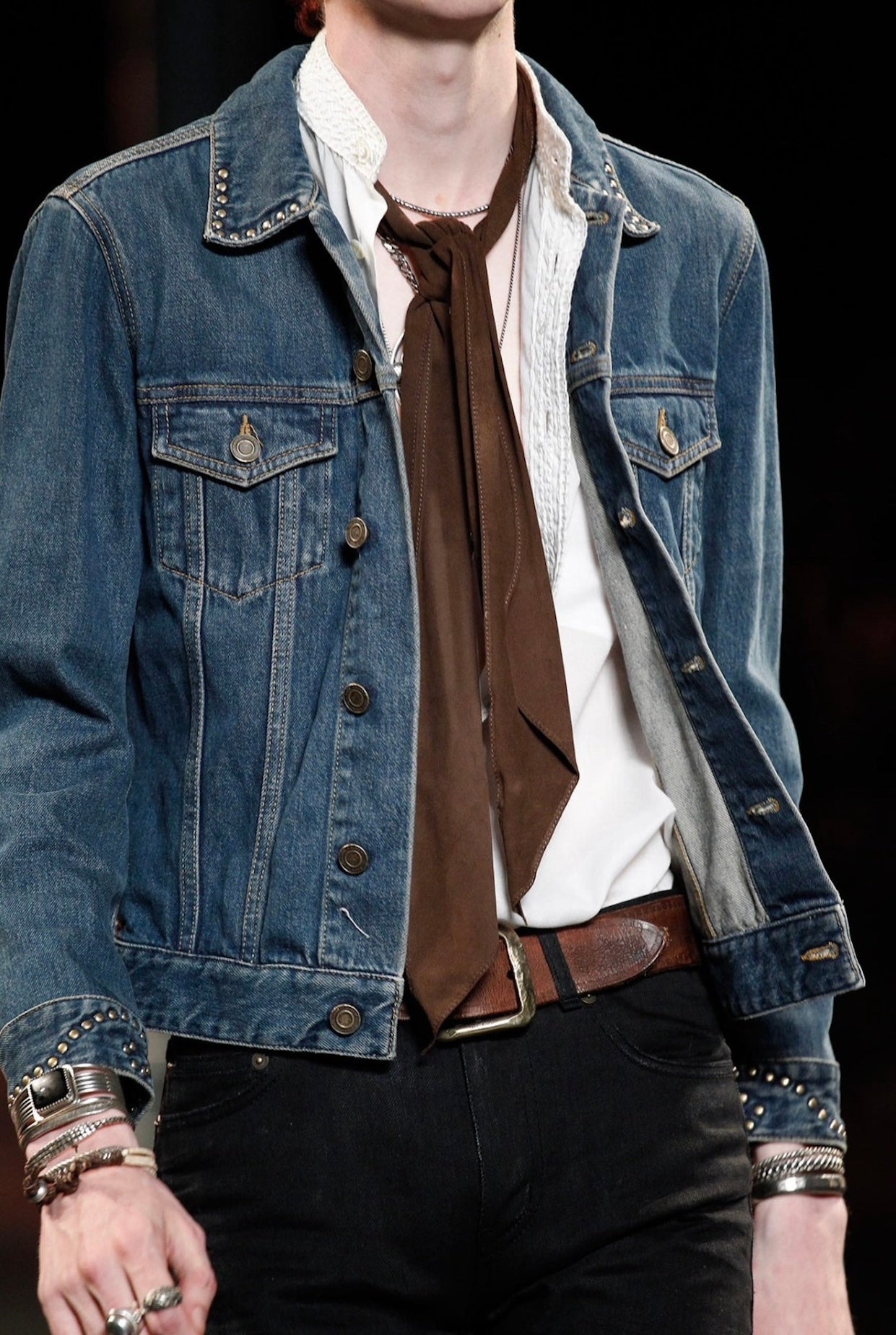 Saint Laurent SS15 Runway Chrystal Denim
Jacket