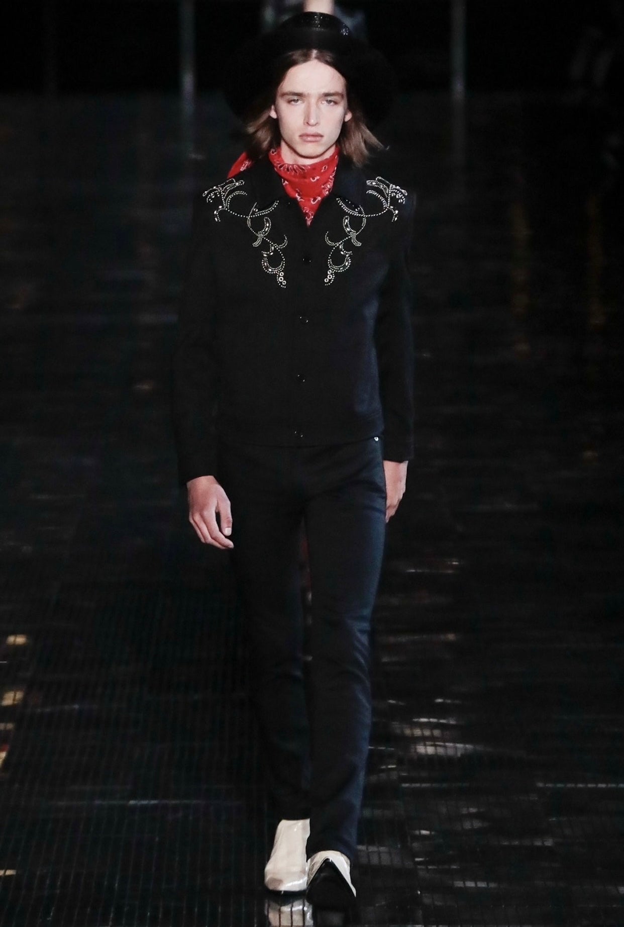 Saint Laurent Paris SS19 Western Embroidery Jacket