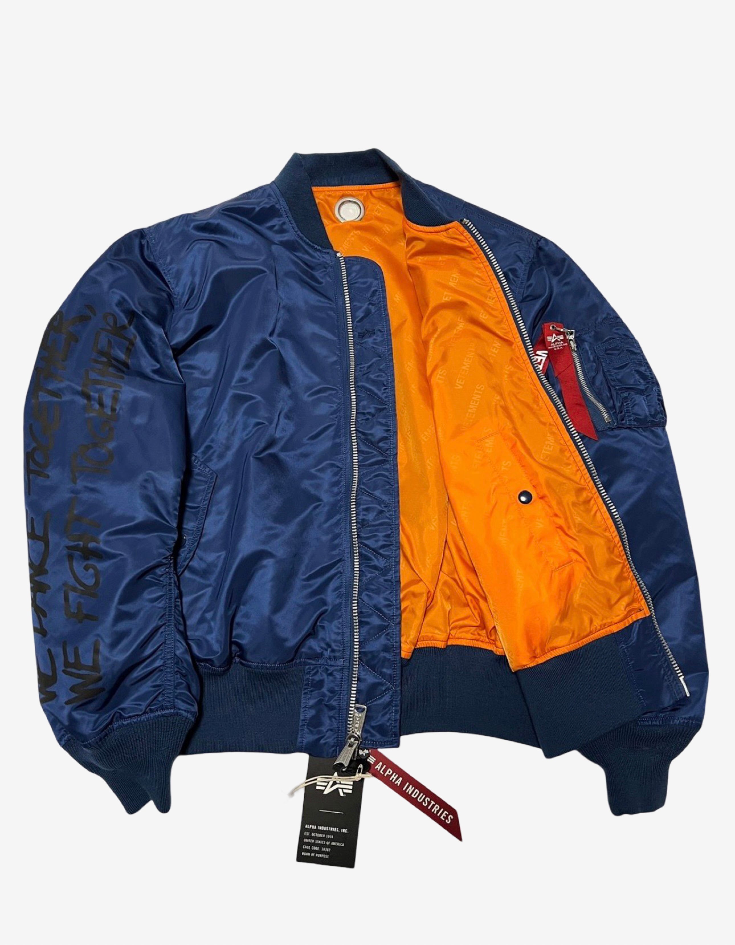 Alpha industries x vetements bomber best sale