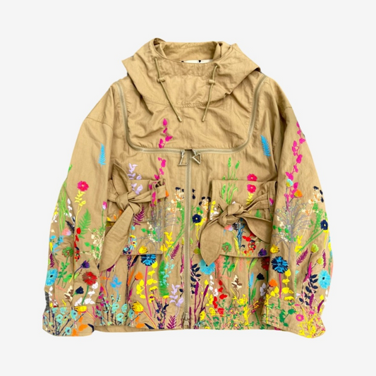 Louis Vuitton SS20 Floral Embroidered Bee Keeper Jacket