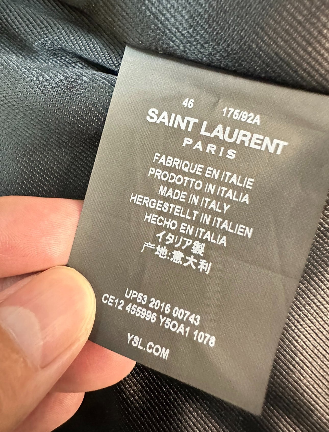 Saint Laurent Paris SS16 Studded LO1 Leather Jacket