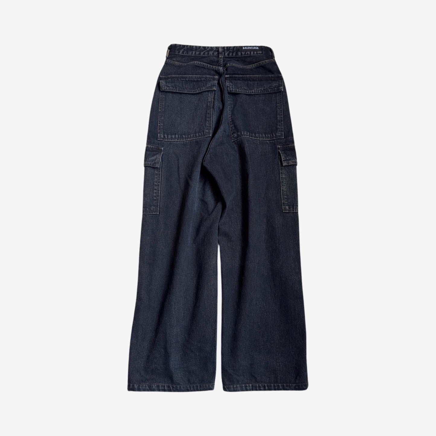 Balenciaga FW20 Baggy Denim Cargo Pants