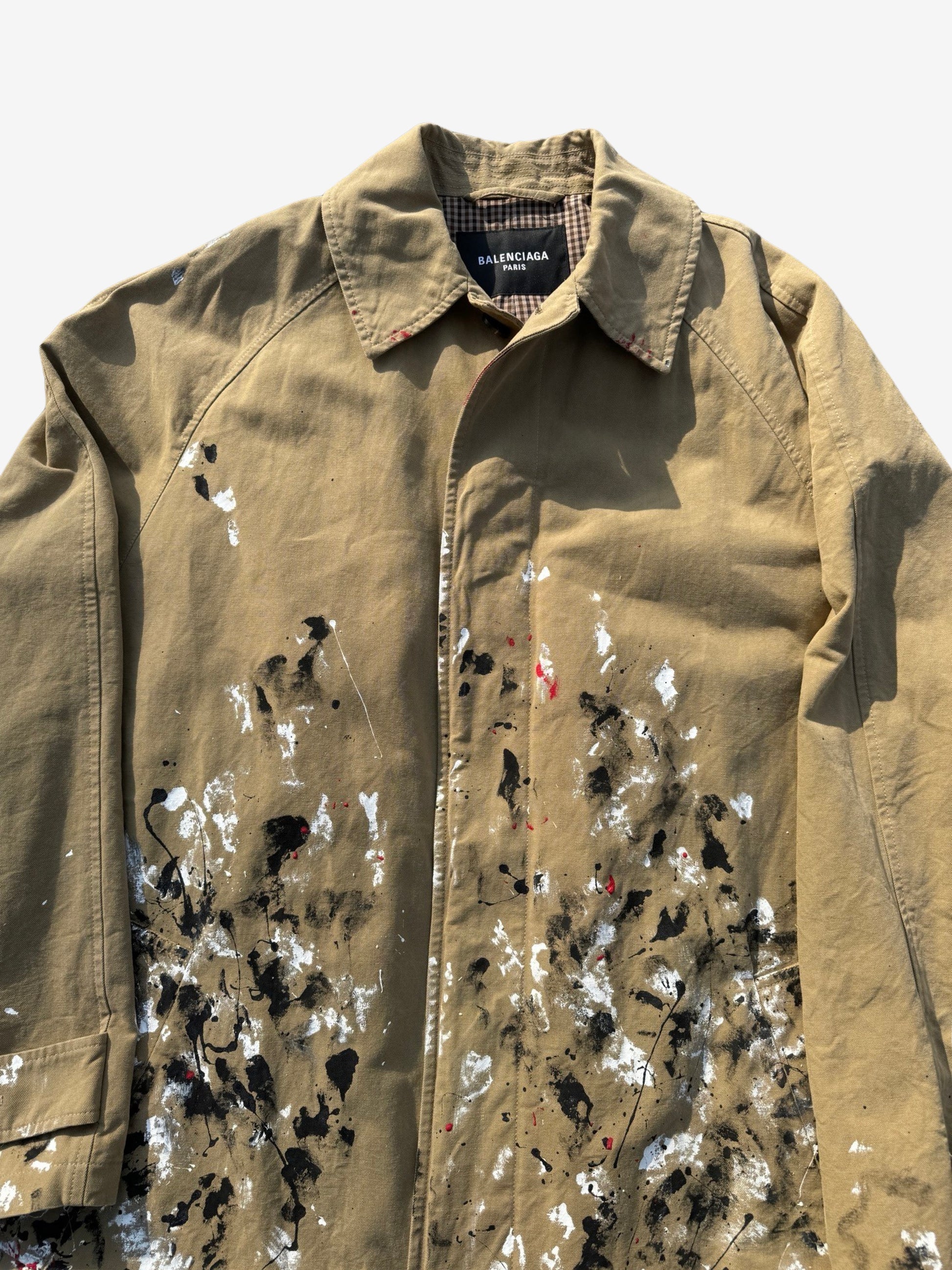 Balenciaga SS22 Lost Tape Splatter Detailed Carcoat