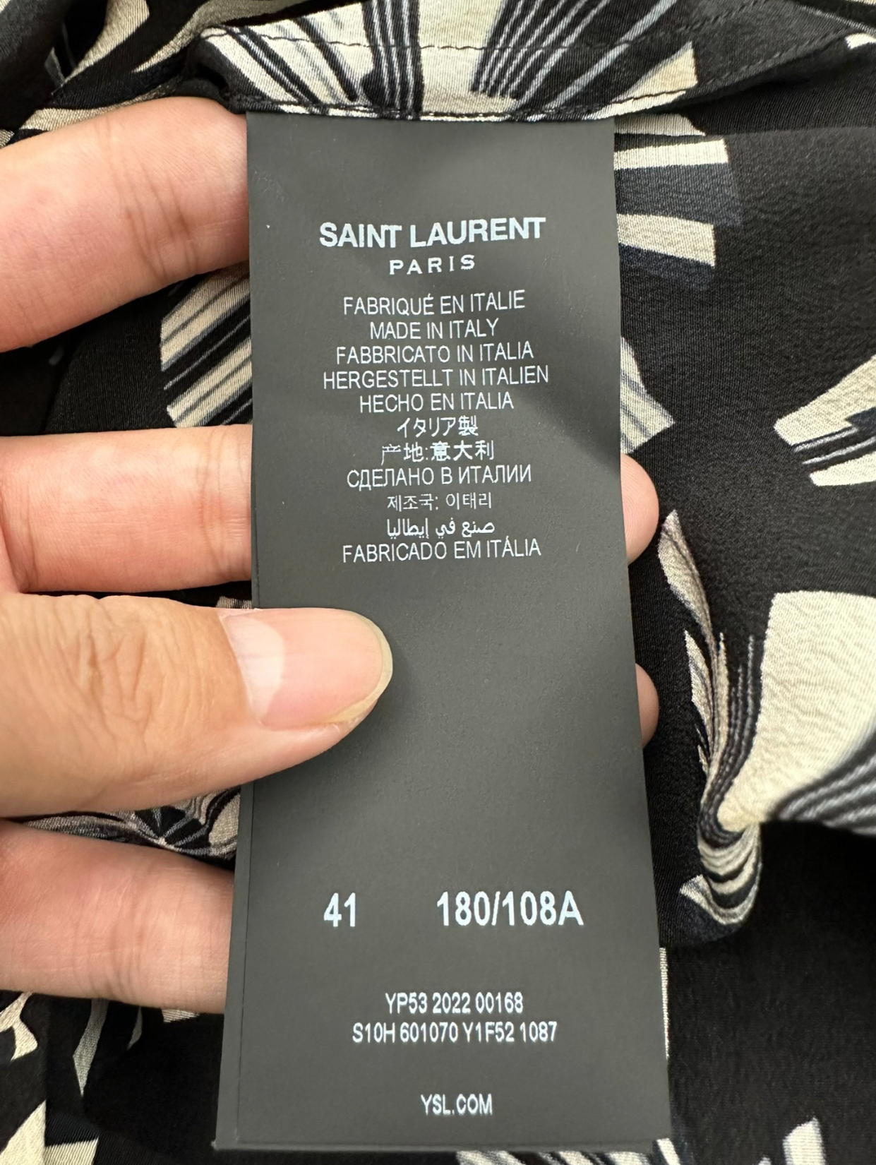 Saint laurent silk shirt