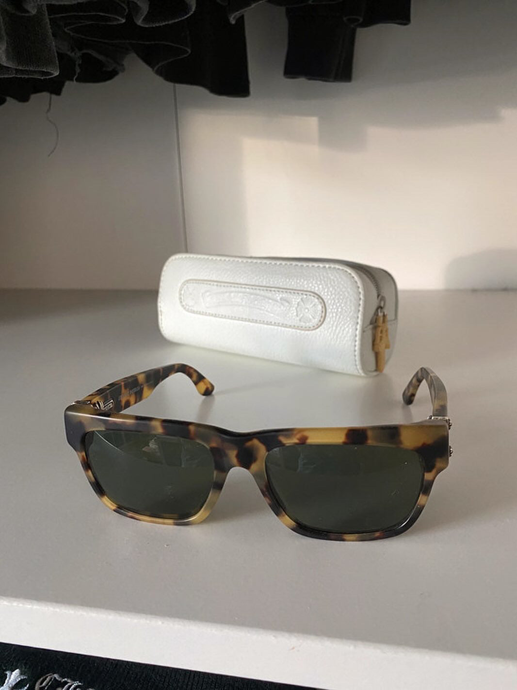 Chrome Hearts Sunglasses with Leather Pouch