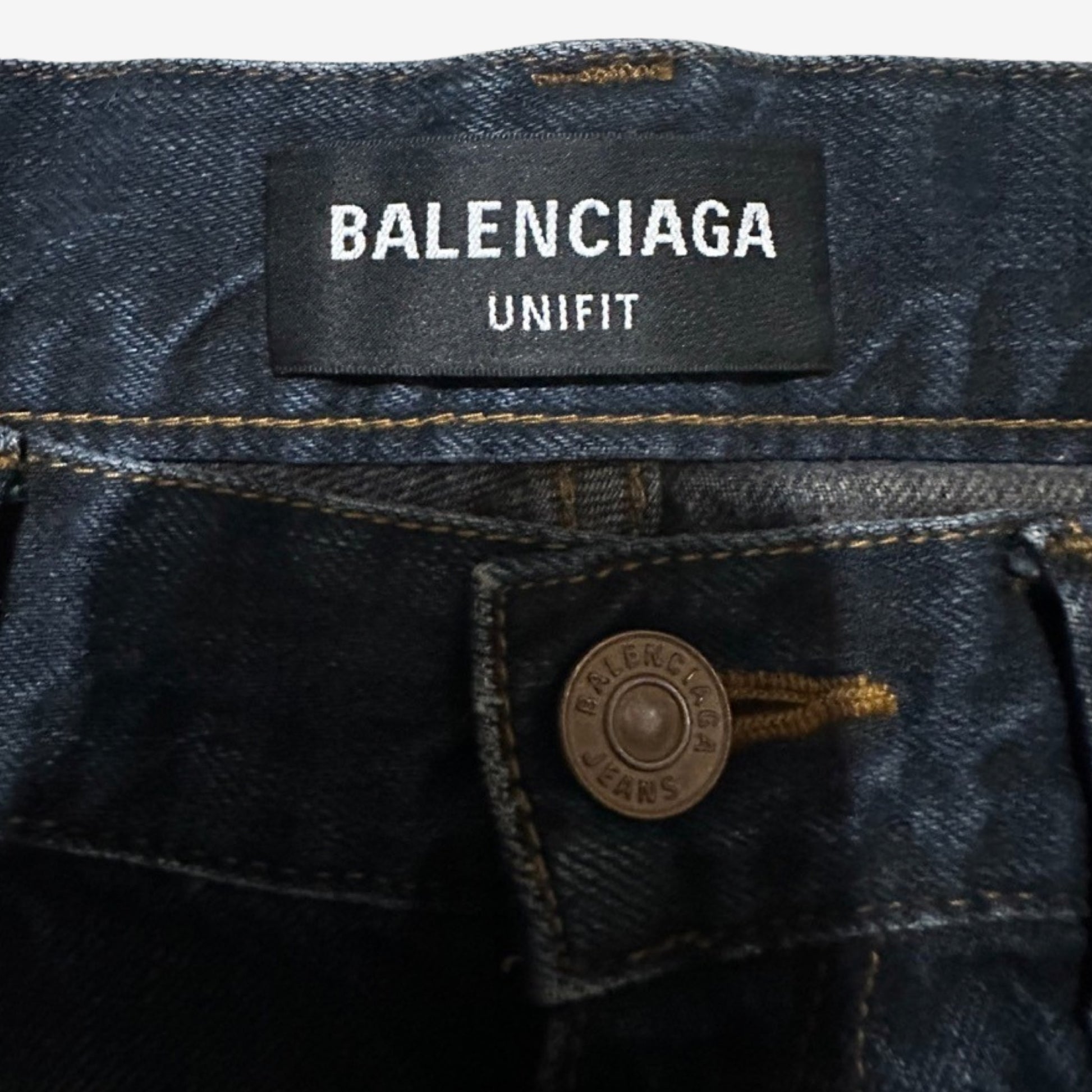 Balenciaga FW22 Flared Denim Dark Blue