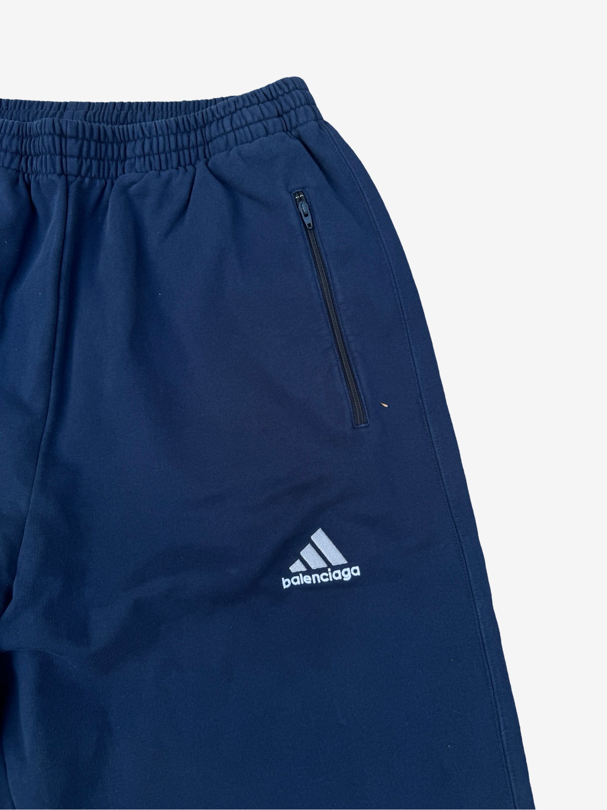 Balenciaga Adidas navy Oversized Cotton Sweatpants