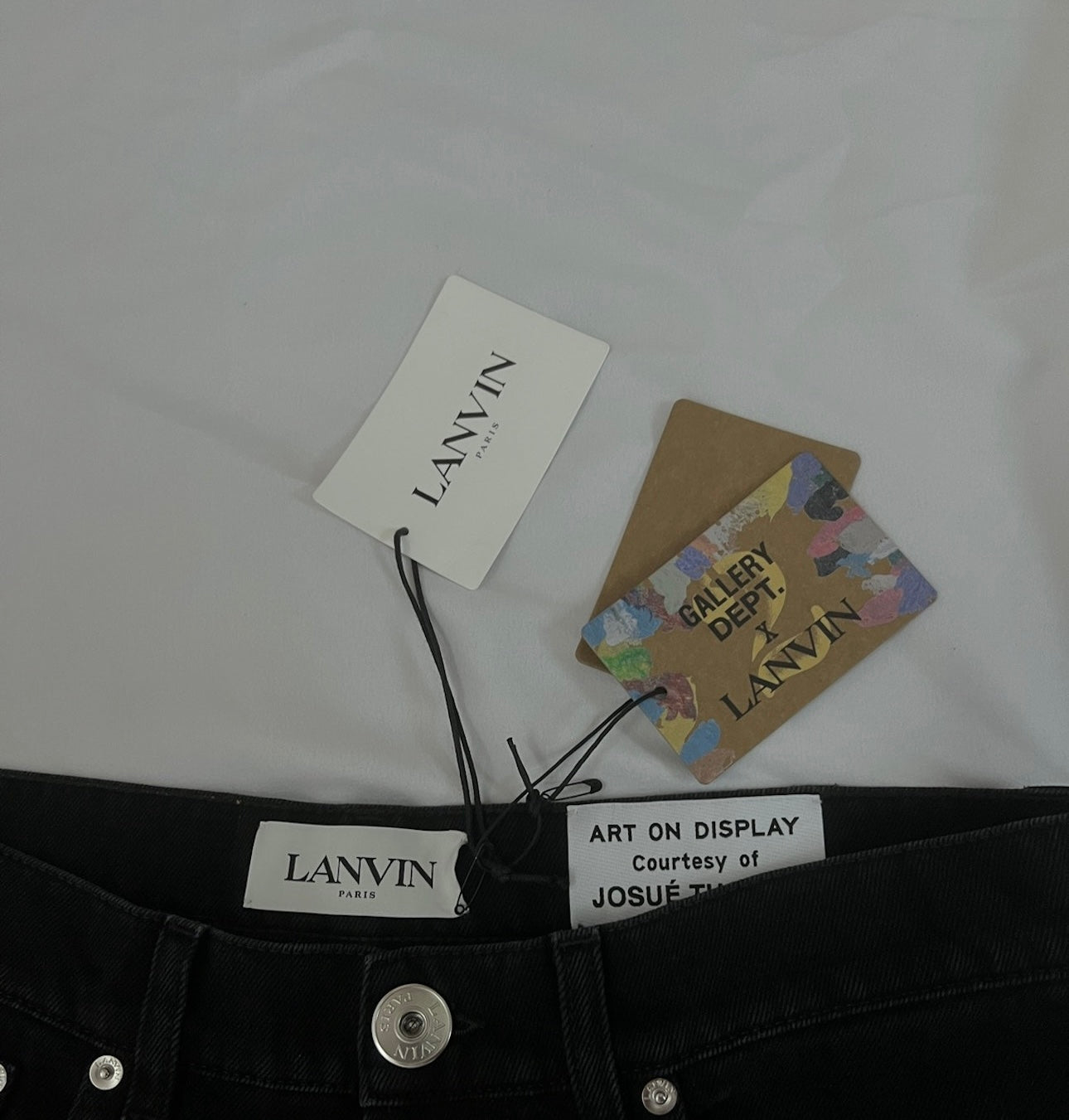 Lanvin x Gallery Dept. Leather Denim Jeans