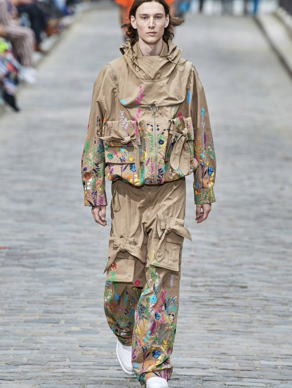 Louis Vuitton SS20 Floral Embroidered Bee Keeper Jacket