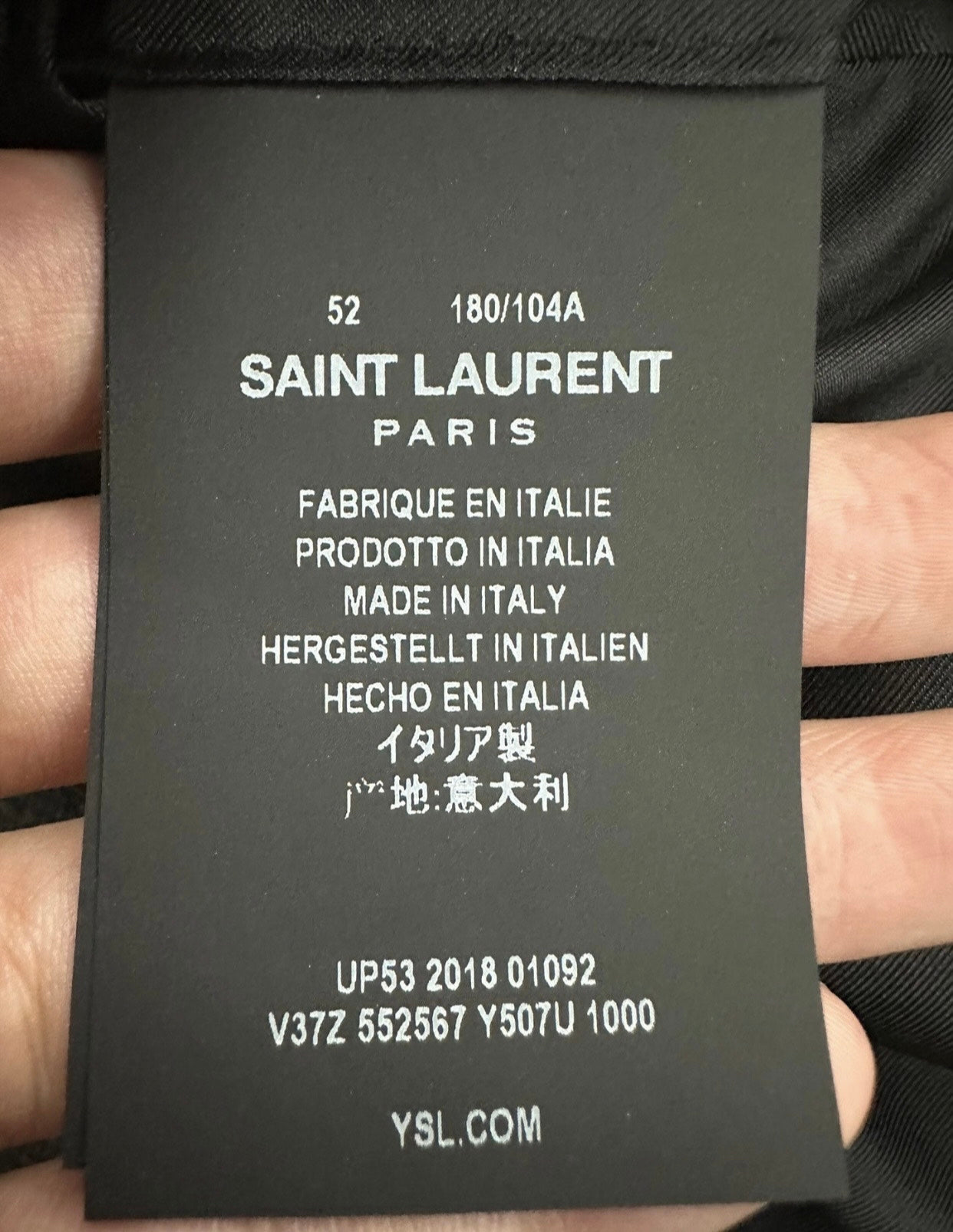 Saint Laurent Paris AW18 Coat Jacket