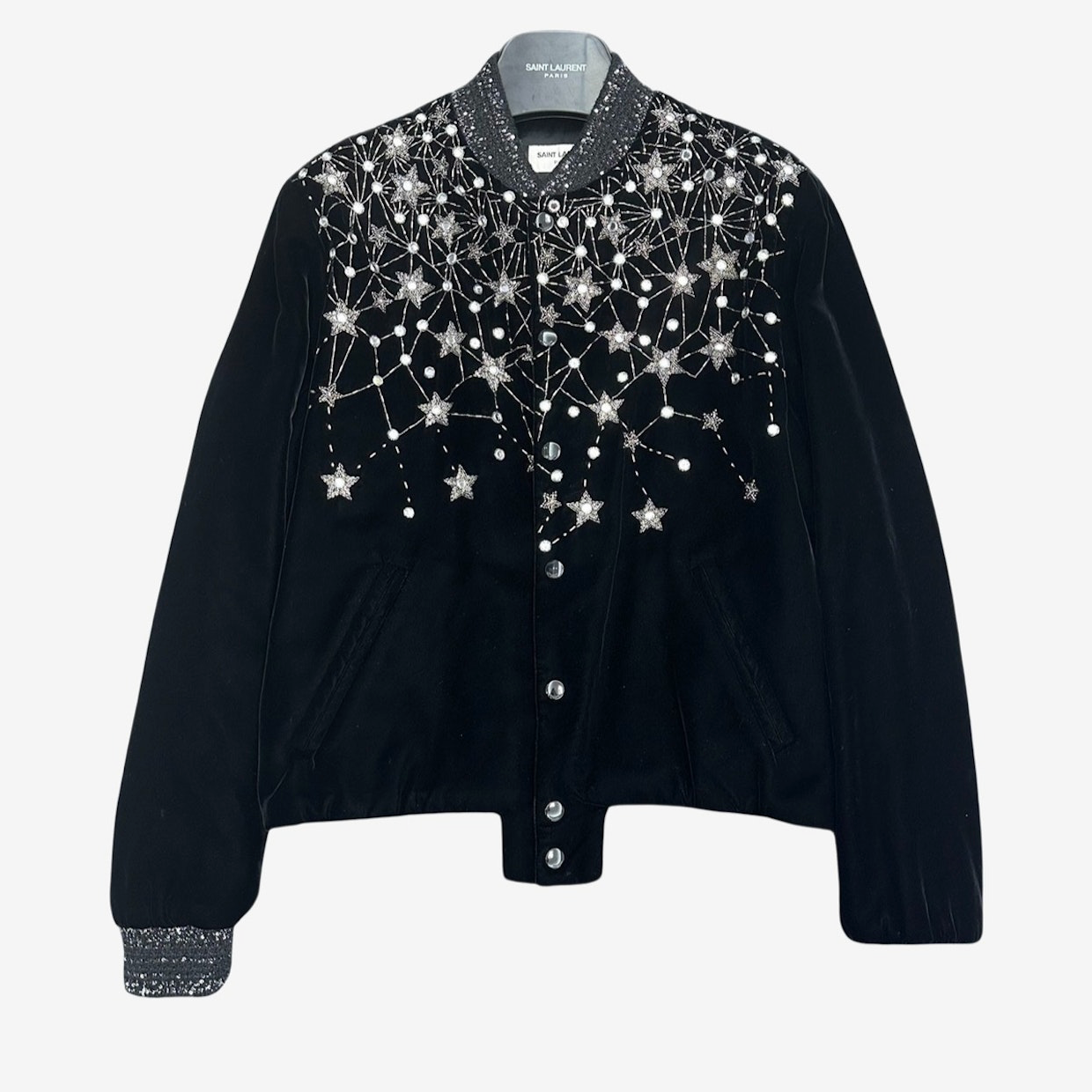 Saint Laurent Logo Chrystal Bomber