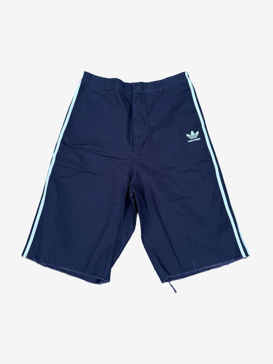 Balenciaga Adidas Navy Overknee Shorts