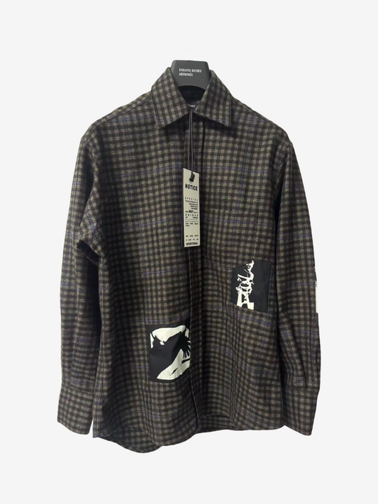 Enfants Riches Deprimes FW23 Patched Thick Wool Shirt Sz. M