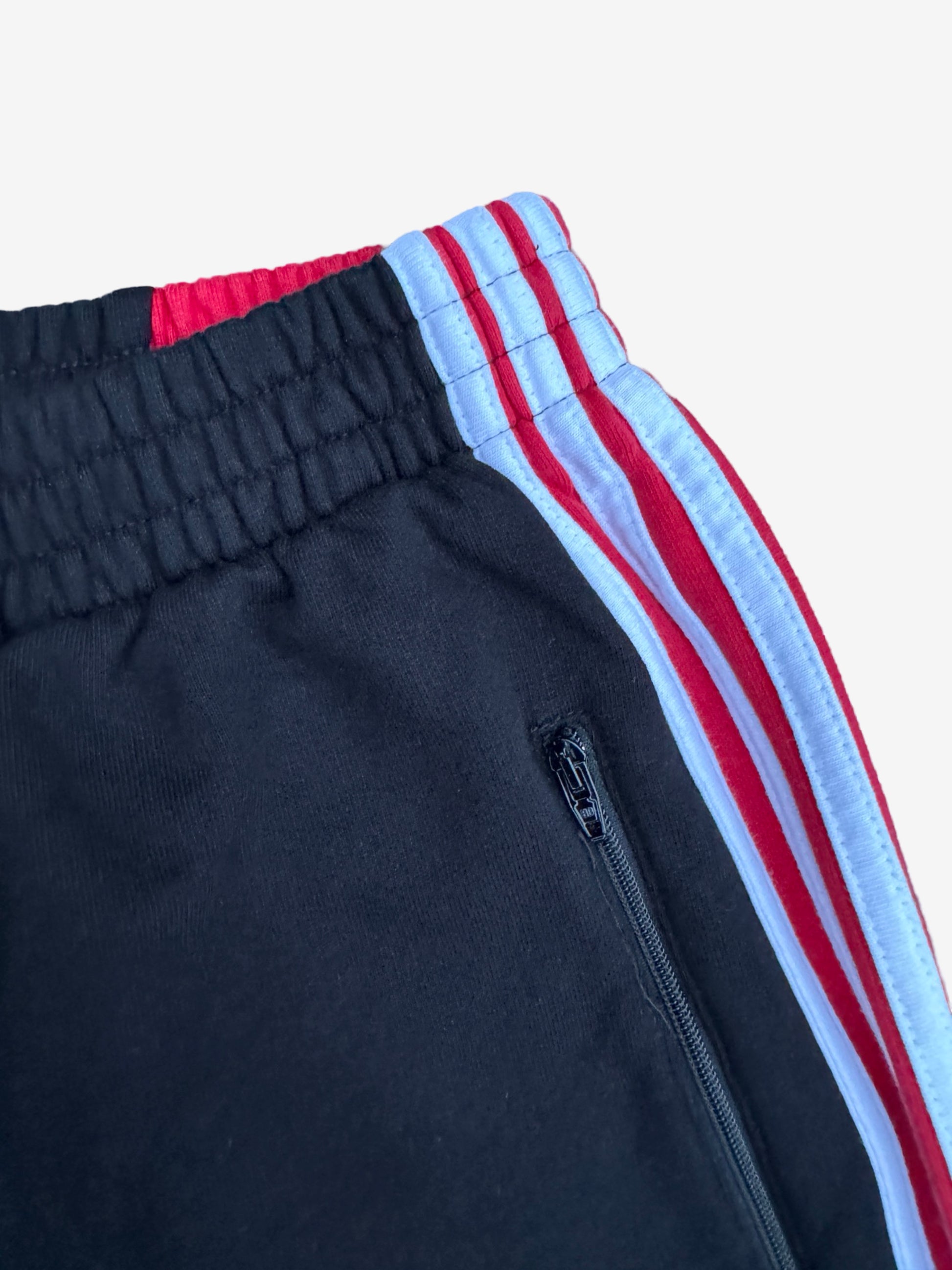 Balenciaga Adidas Black Red Oversized Cotton Sweatpants