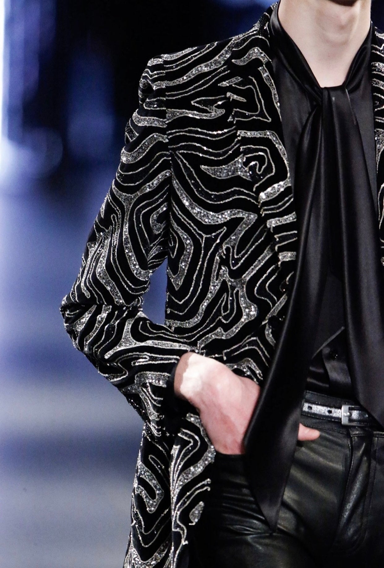 Saint Laurent Paris AW15 Sequin Glitter
Blazer