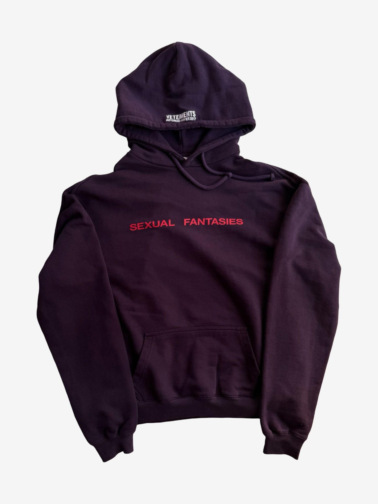 Vetements AW16 Sexual Fantasies Hoodie Homme Version Sz. S