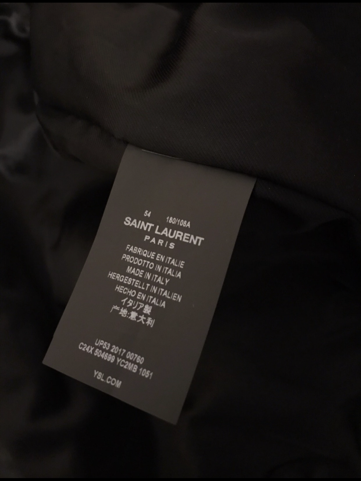 Saint Laurent Paris Ikarus Leather Bomber