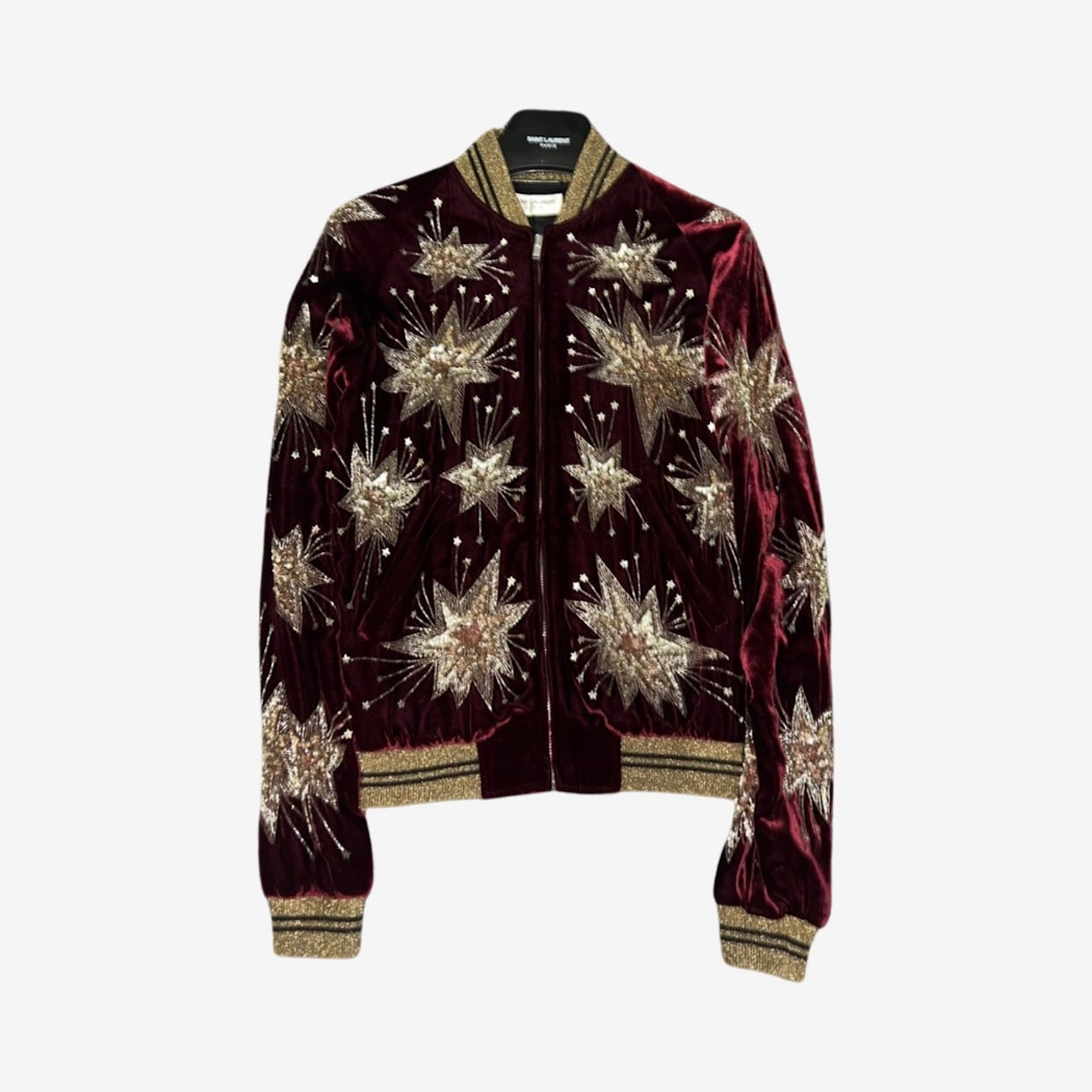 Saint Laurent Paris SS15 Star Velvet Jacket