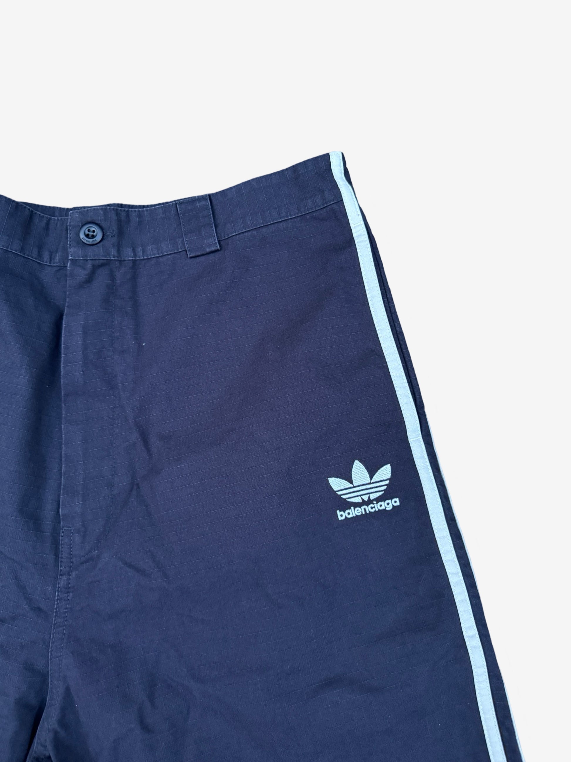 Balenciaga Adidas Navy Overknee Shorts