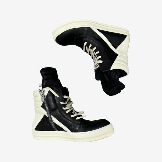 Rick Owens Geobaskets Black White Mainline