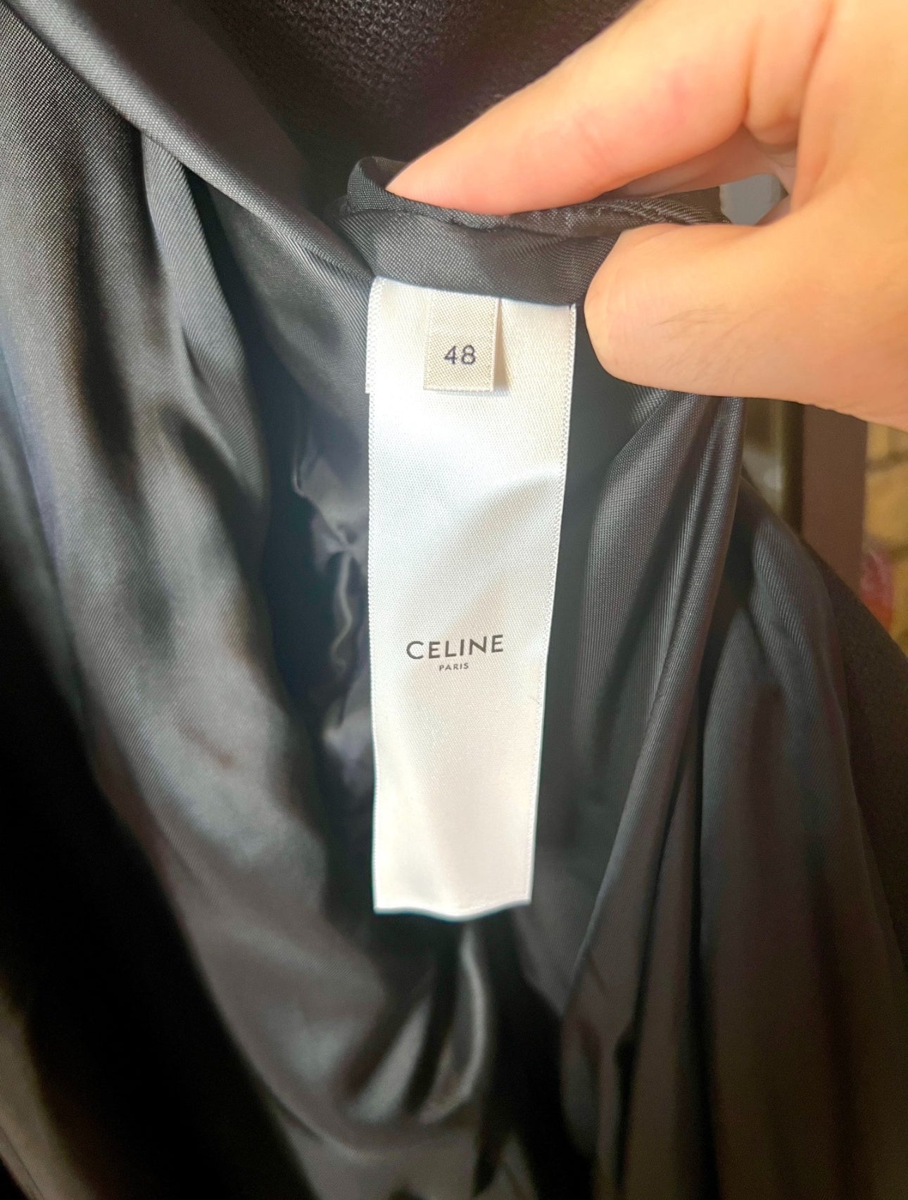 Celine C Logo Bomber with Leather Sleeves