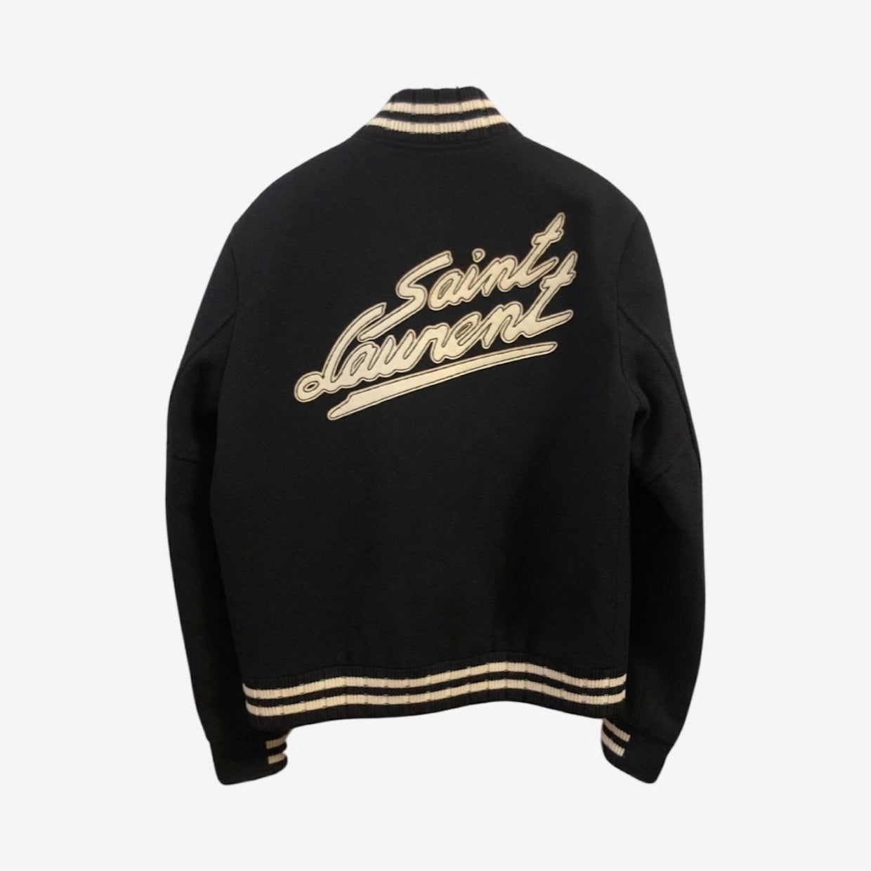 Saint Laurent Paris Logo Teddy Black