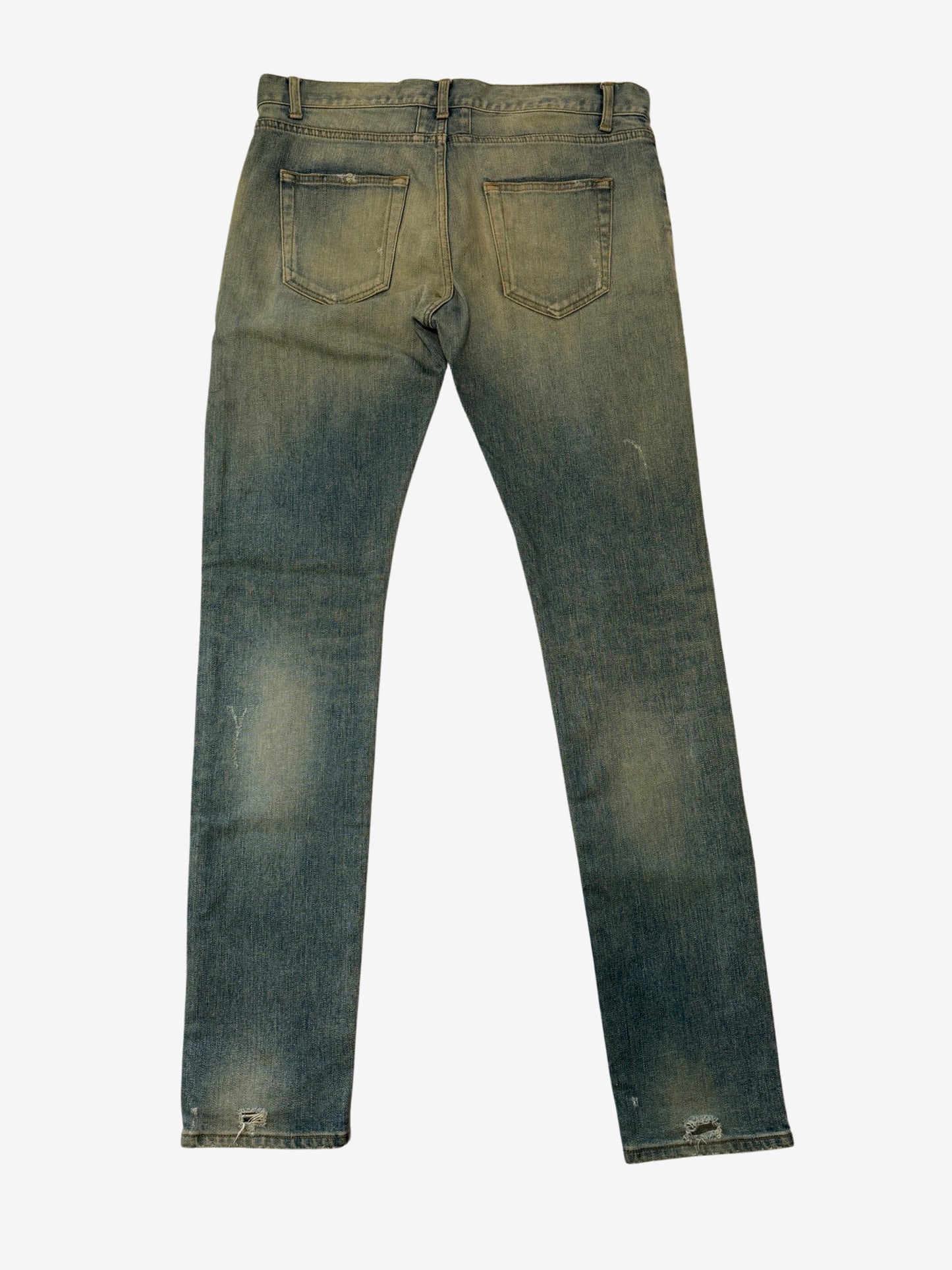 Saint Laurent Paris SS16 Blue Crashed Denim