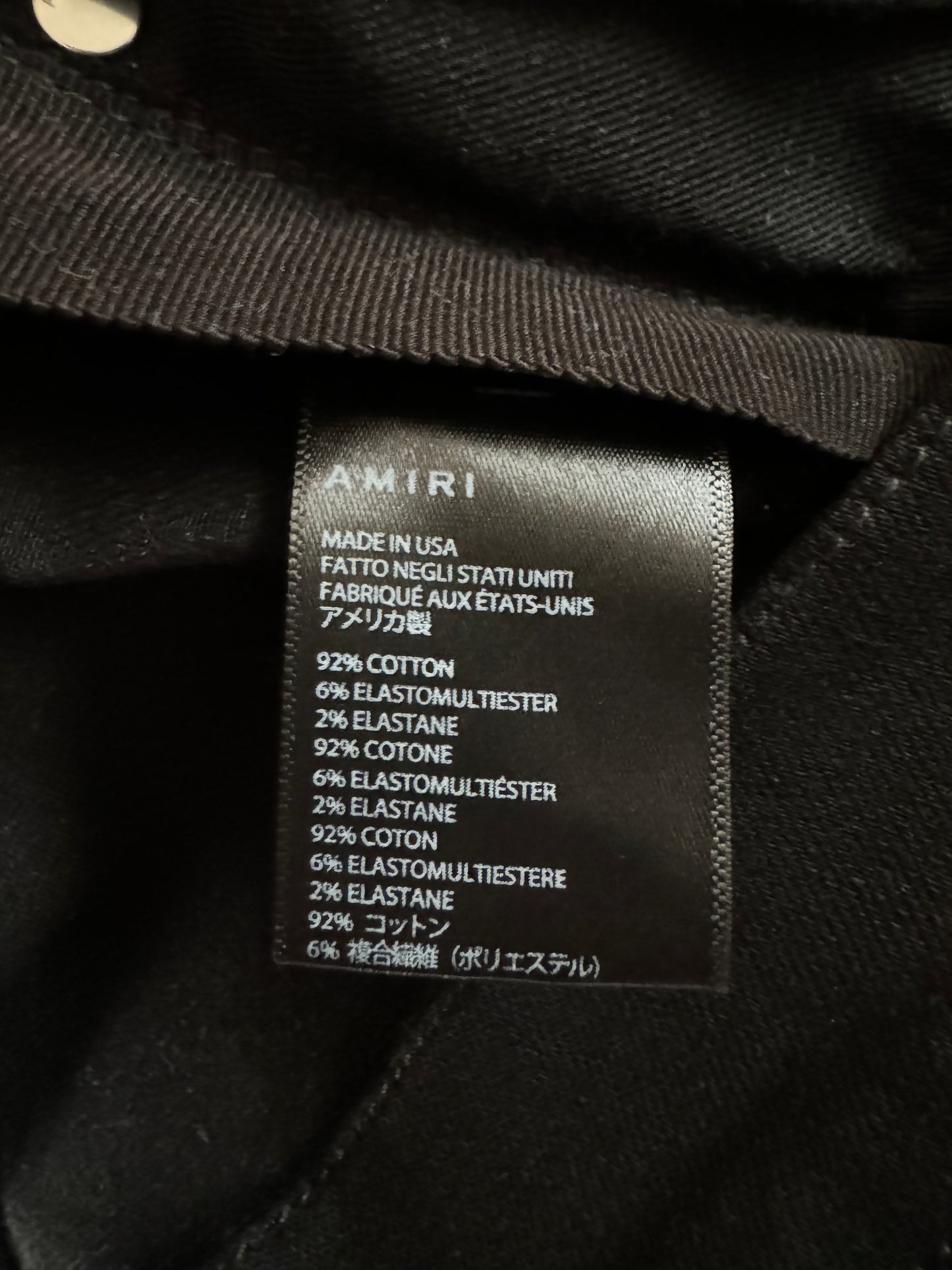 Amiri MX1 Bandana Jeans Black