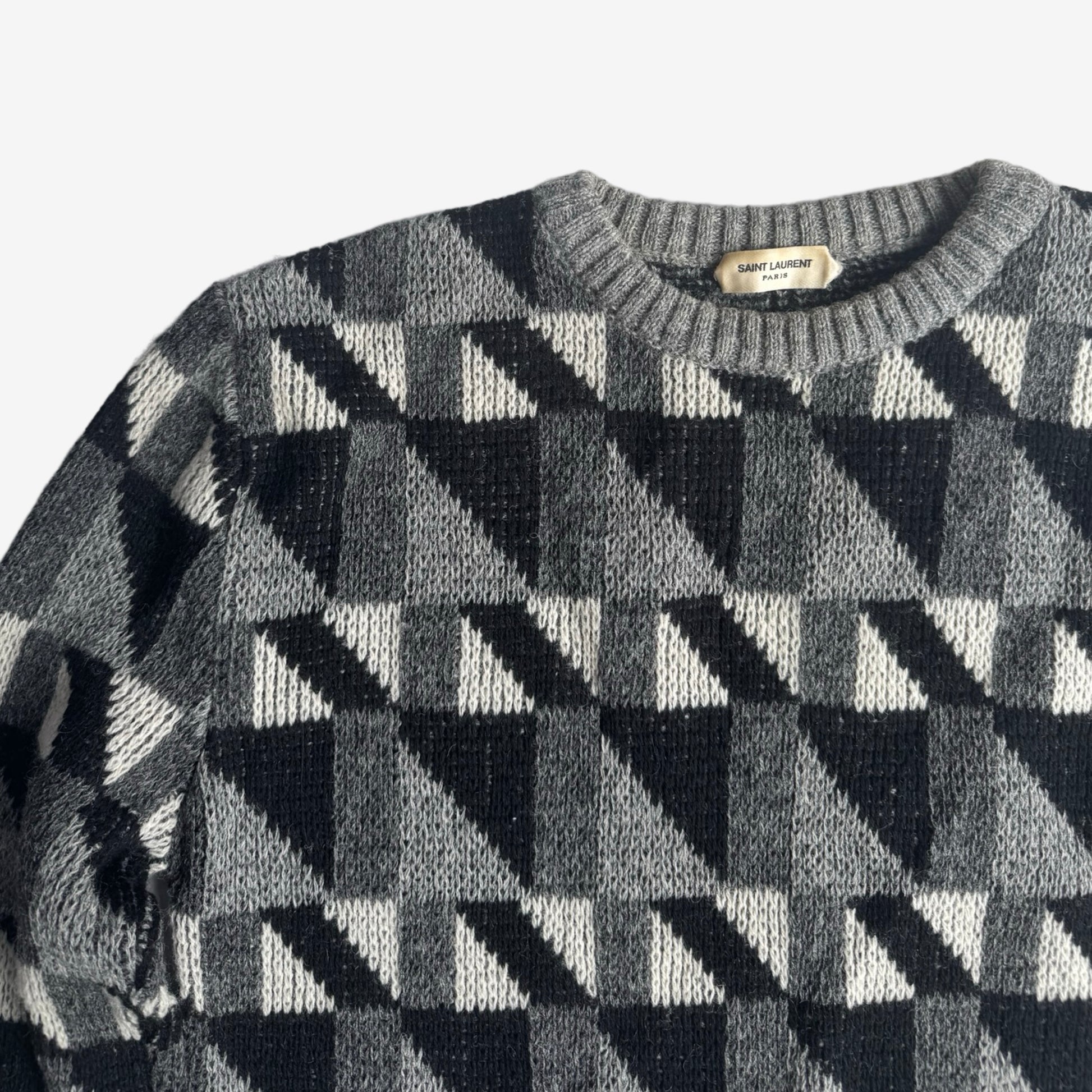 Saint Laurent Paris FW15 Geometric Knit Sz.S