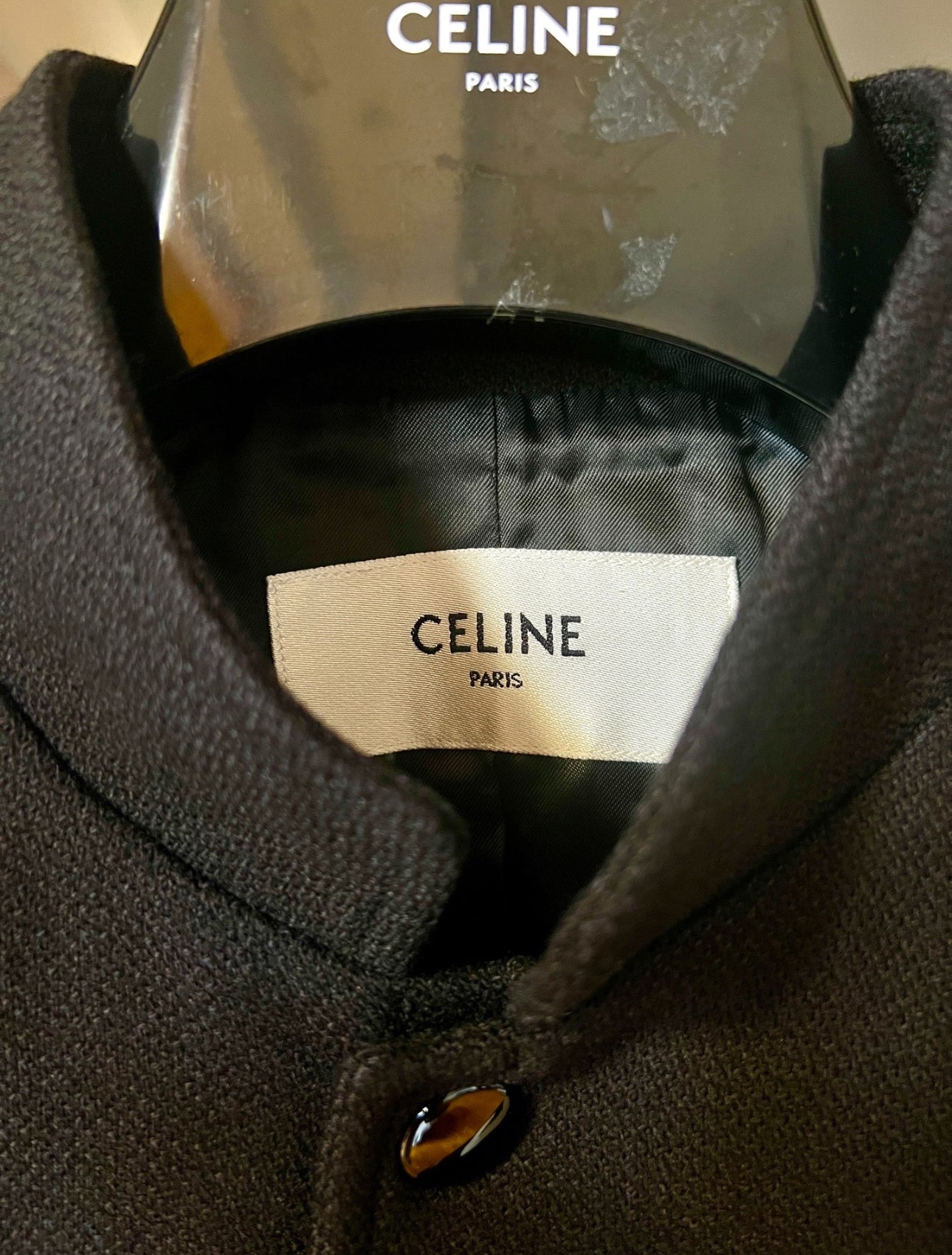 Celine C Logo Bomber with Leather Sleeves