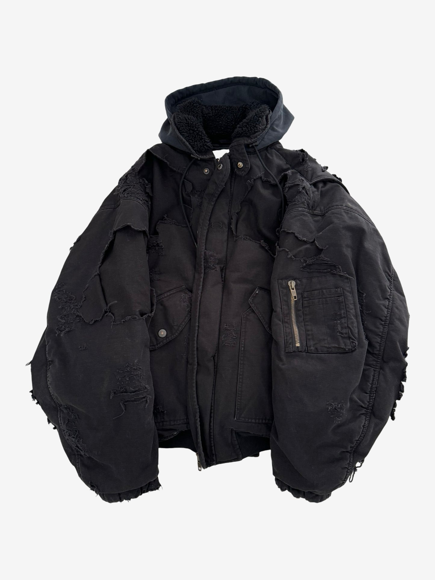 Balenciaga Black Destroyed Unity Bomber