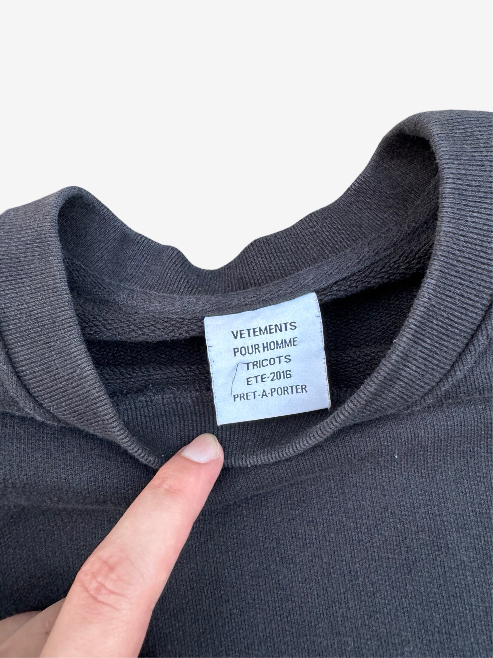 Vetements SS16 "Champion" Logo Crewneck